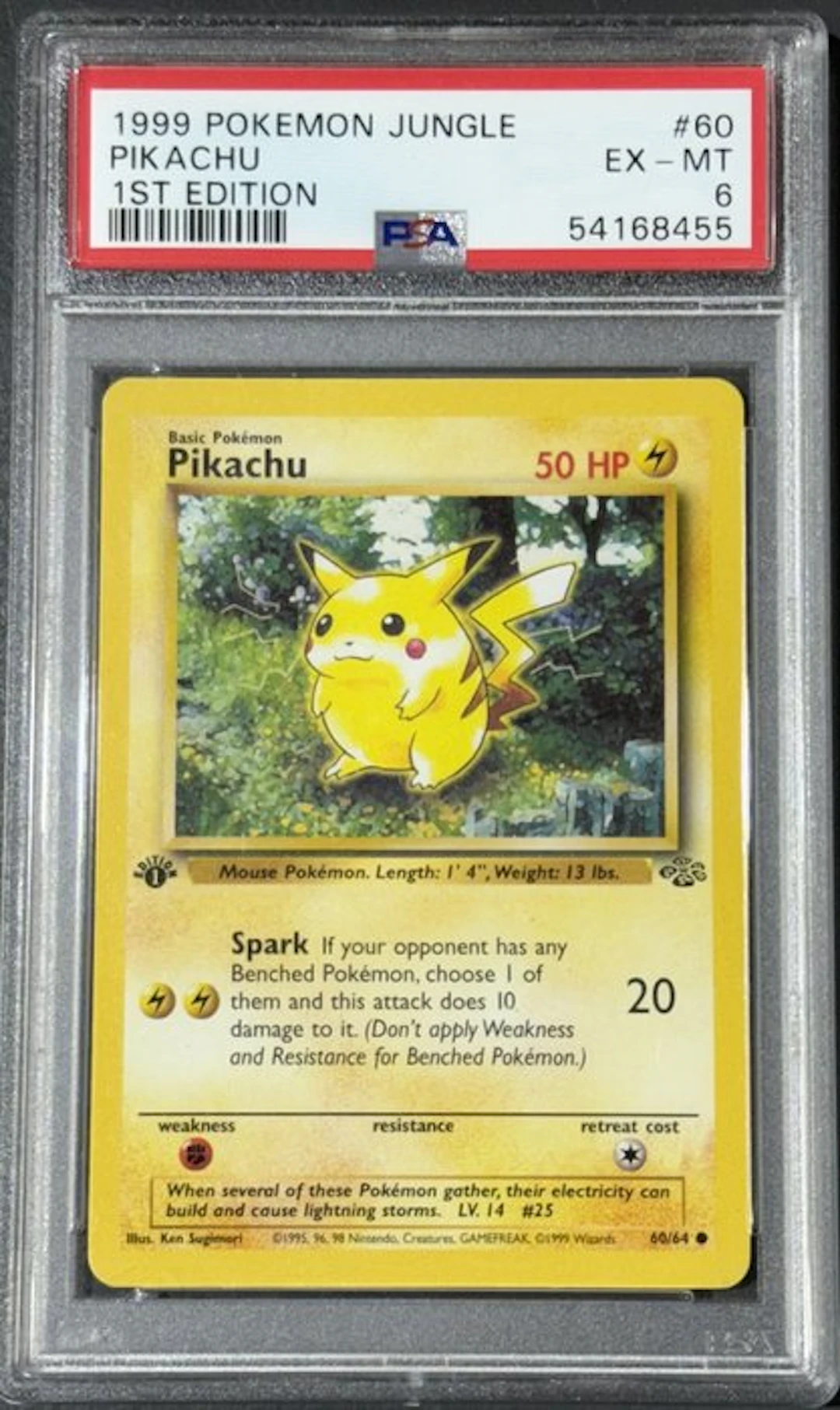 Pokémon - 1 Graded card - Pikachu First edition - PSA 6