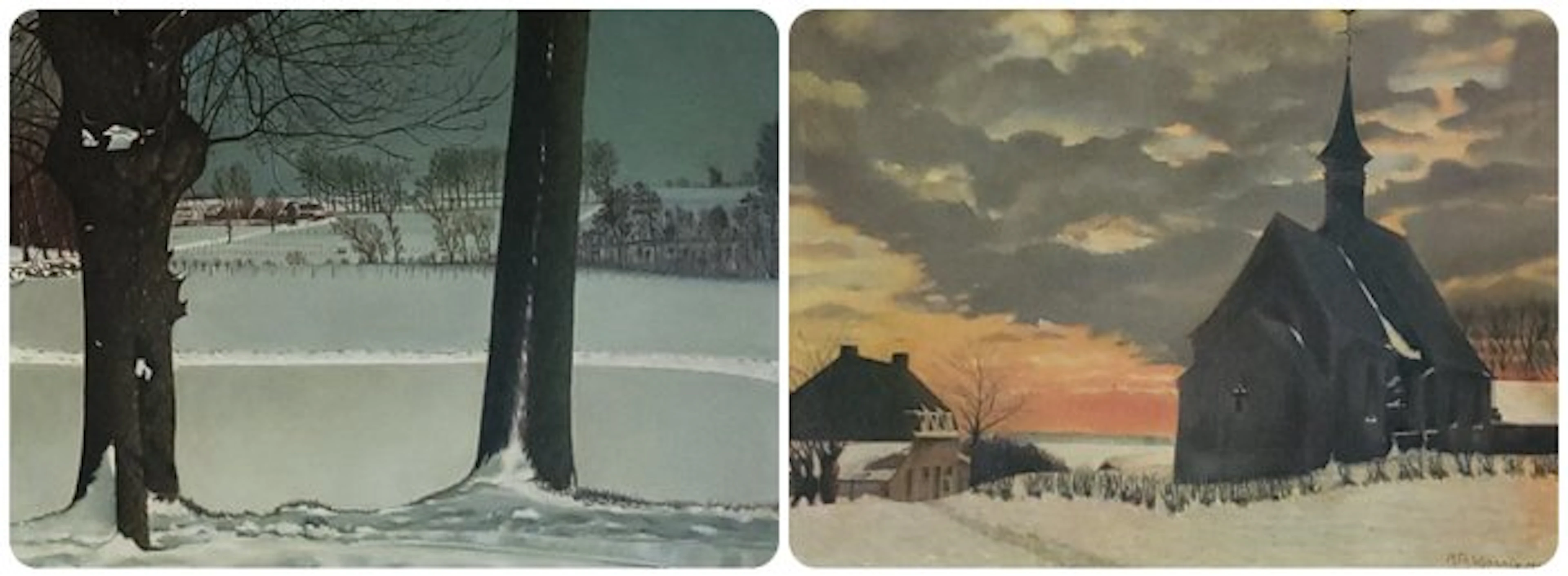 M. Th. Wynants (1934-2025) - Diptych: Winter landscapes