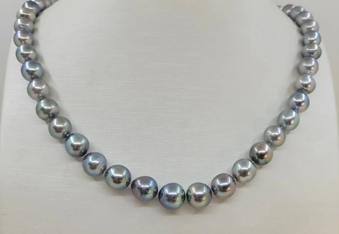 Necklace PSL Certified Tahitian Pearls - 8.0x10.6mm
