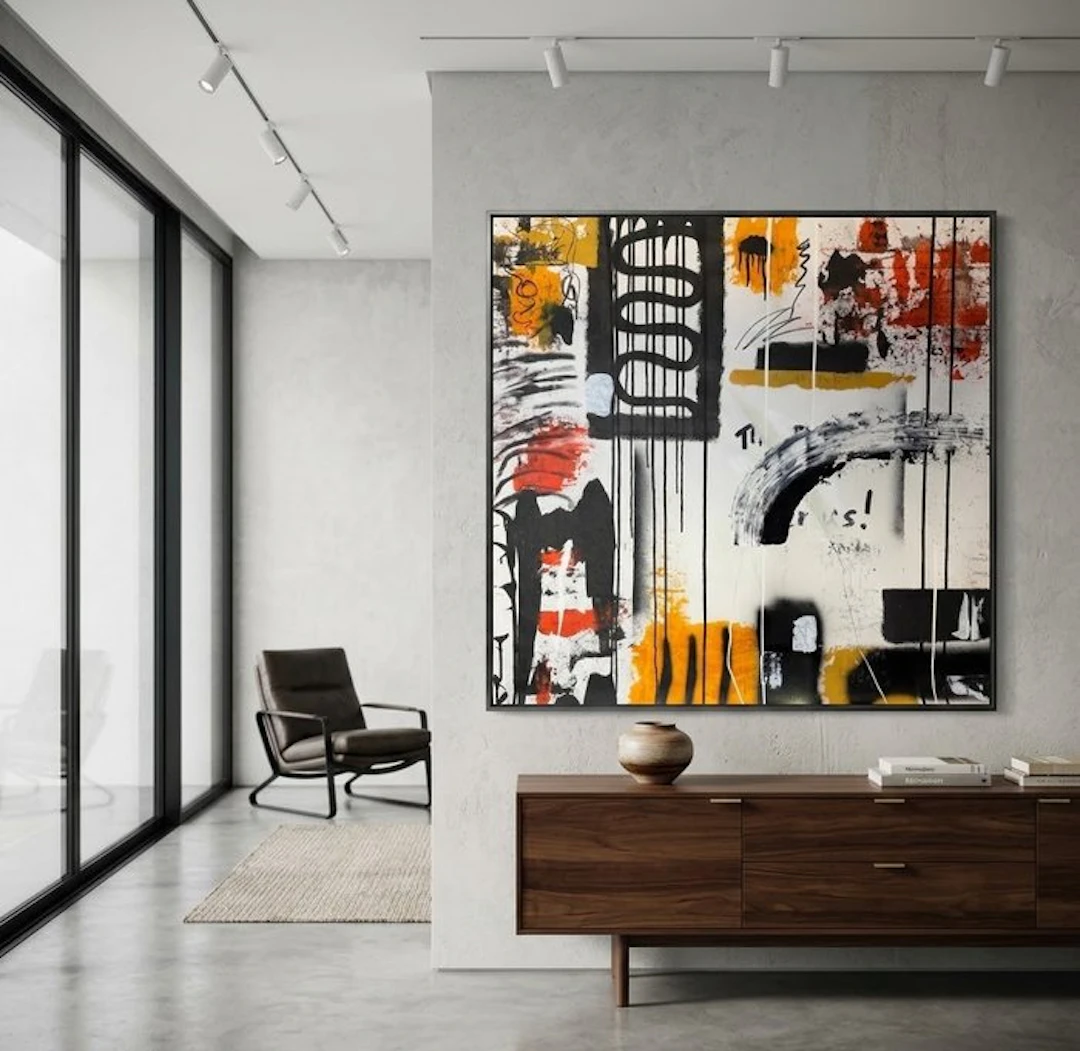 LΛURΞNCΞ LΞXX - "Traces of Thought" -Unikat - 106 x 105cm