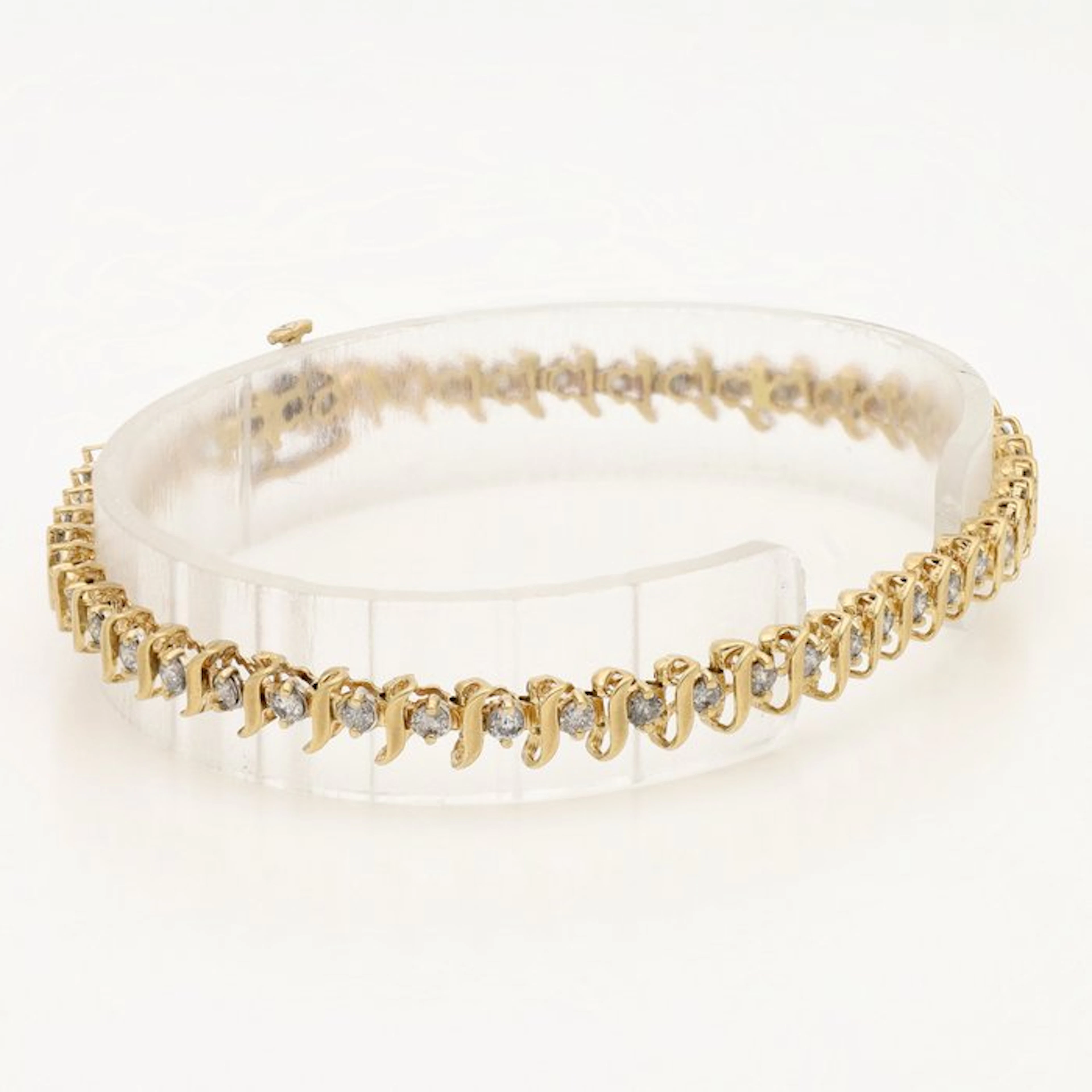 Bracelet - 14 kt. Yellow gold - 0.98ct. tw. Diamond (Natural)