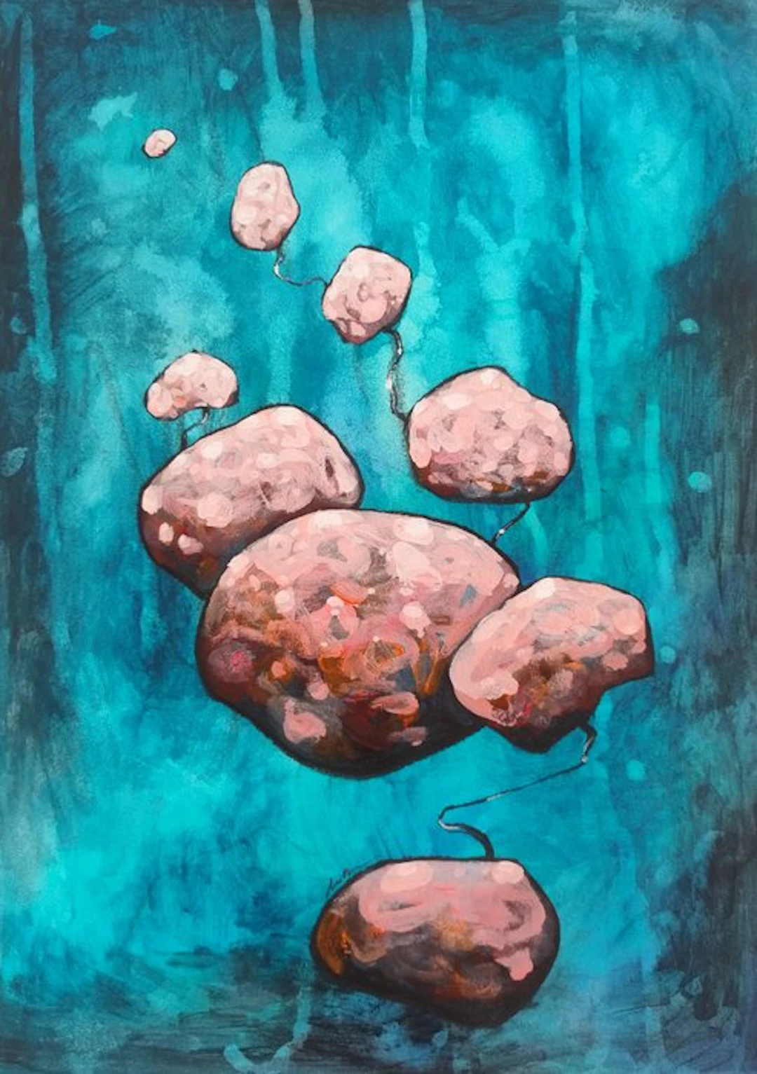Lotte Teussink - Corpora – Original painting on paper – 38 × 28 cm