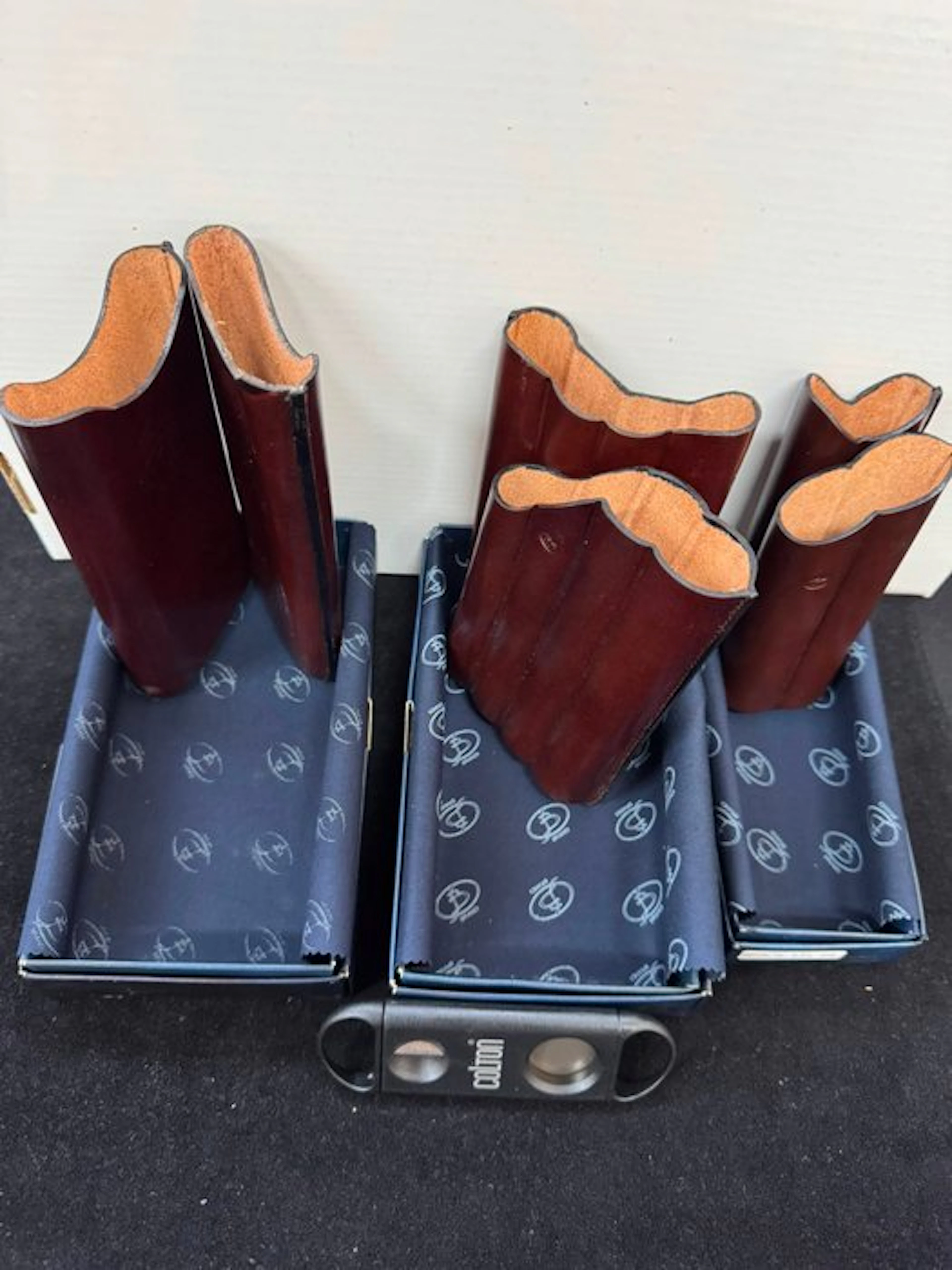 brandi - No reserve price - Cigar case (3) - leather - Cigar Accessories Set