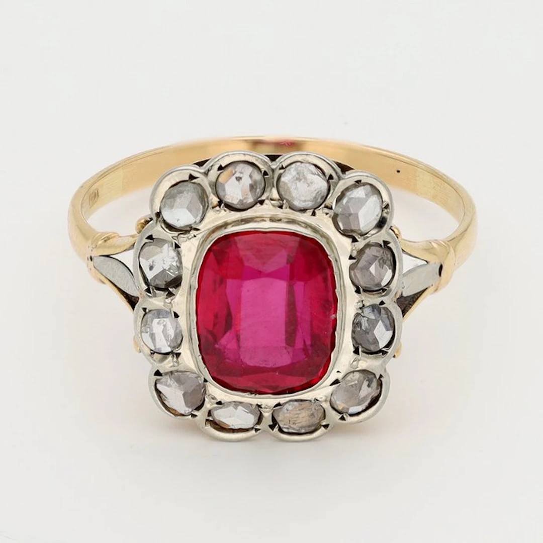 Ring - 14 kt. Yellow gold Diamond (Natural)