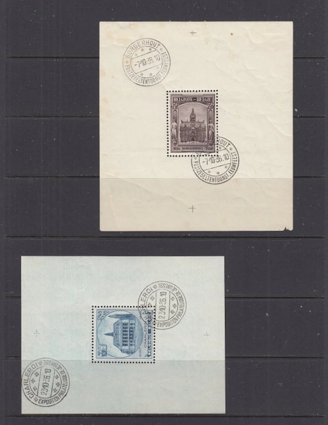 Belgium 1936 - Borgerhout and Charleroi - OBP : BL 5/6