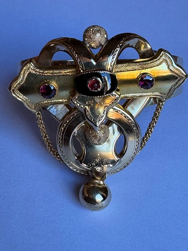 Bracelet - 9 kt. Yellow gold - Garnet