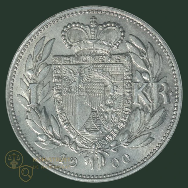 Liechtenstein. Johann II. 1 Krone 1900 ZELDZAAM (No reserve price)