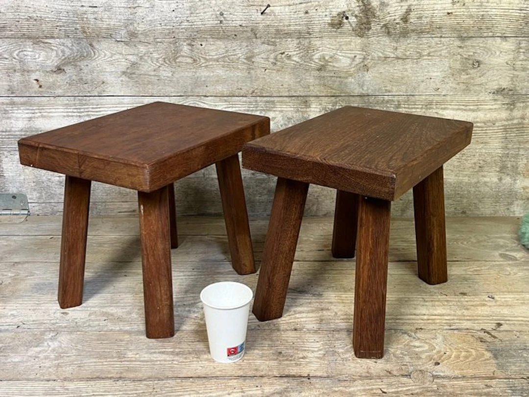 Side table (2) - Oak, Wood - side tables or stools
