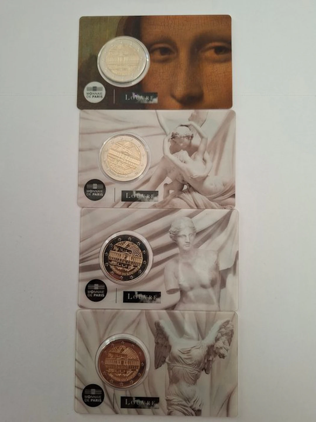 France. 2 Euro 2025 "Musée du Louvre" (4 coincards) (No reserve price)