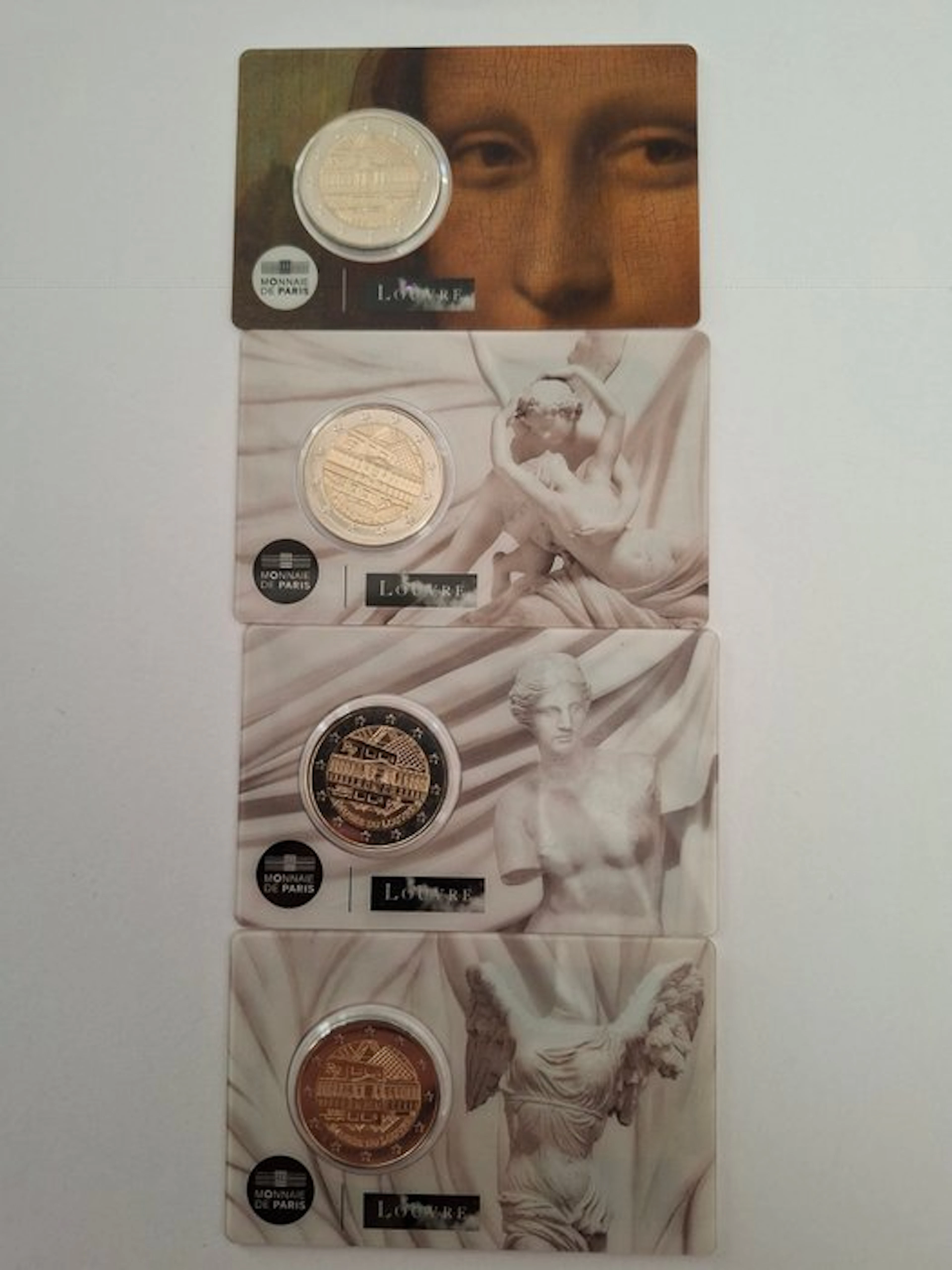 France. 2 Euro 2025 "Musée du Louvre" (4 coincards) (No reserve price)