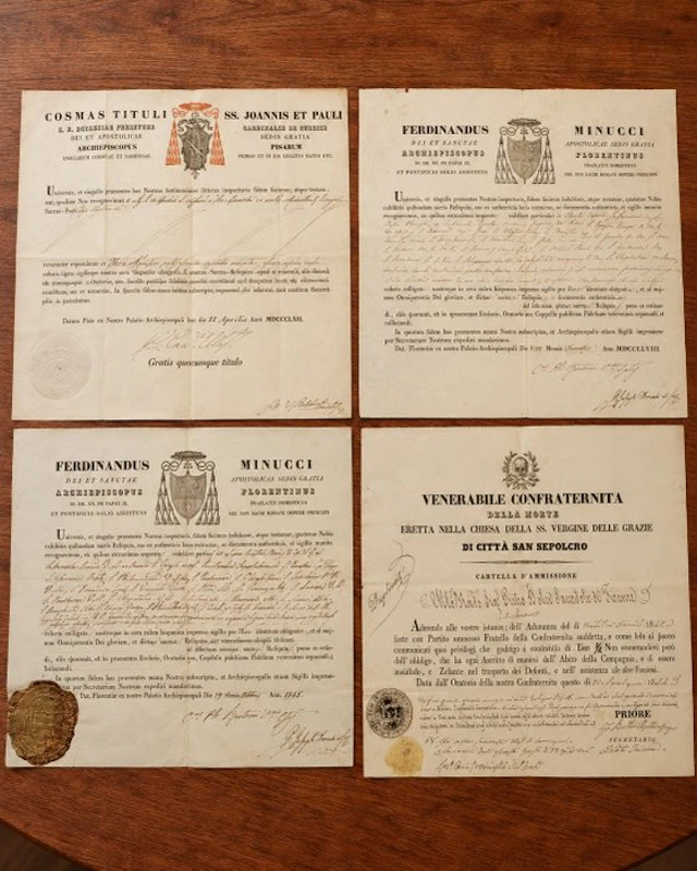 Ferdinandus Minucci; Cosmas Tituli - Lot de 4 documents...