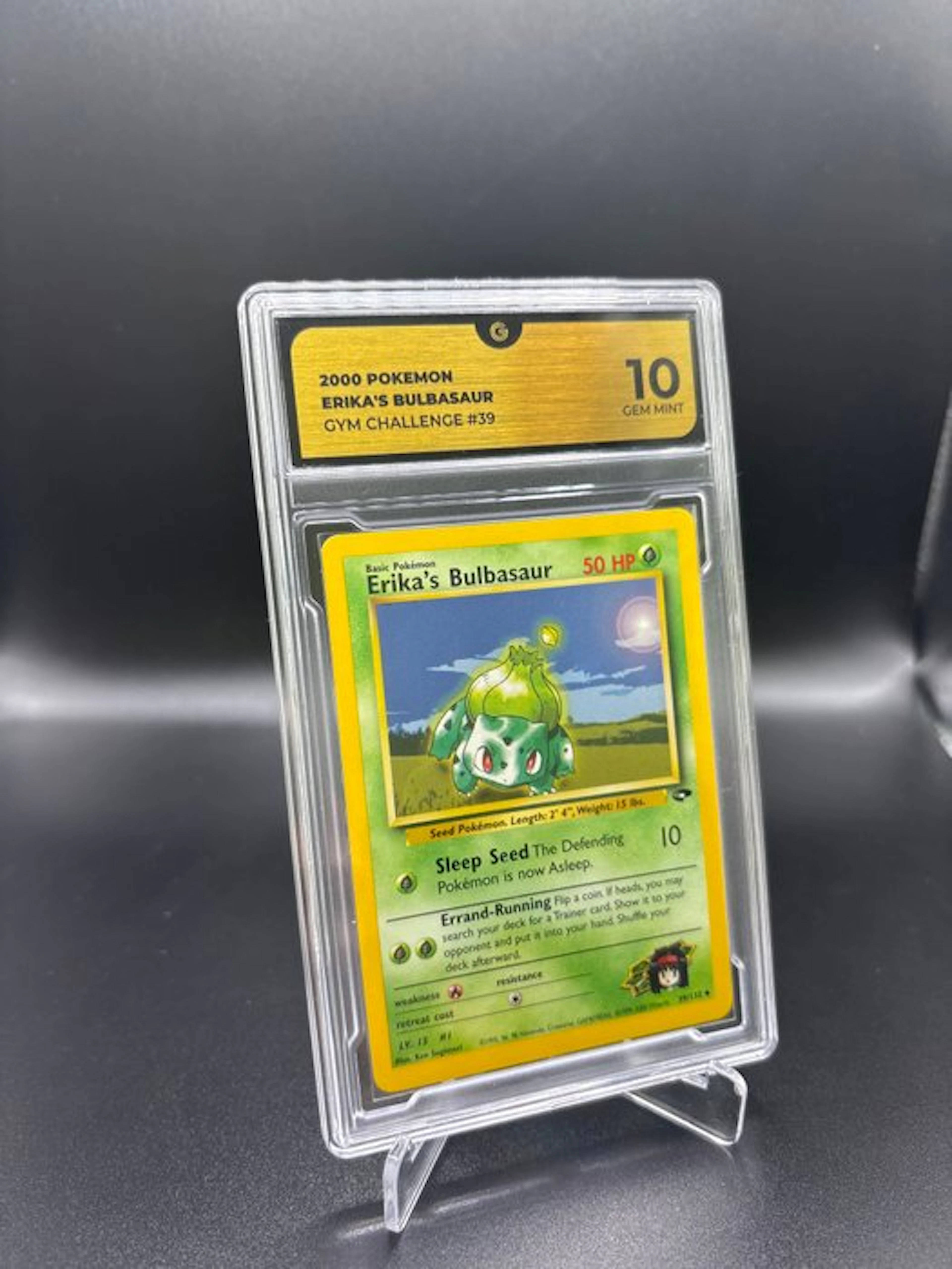Pokémon - 1 Graded card Erika’s Bulbasaur Gym Challenge - GG 10