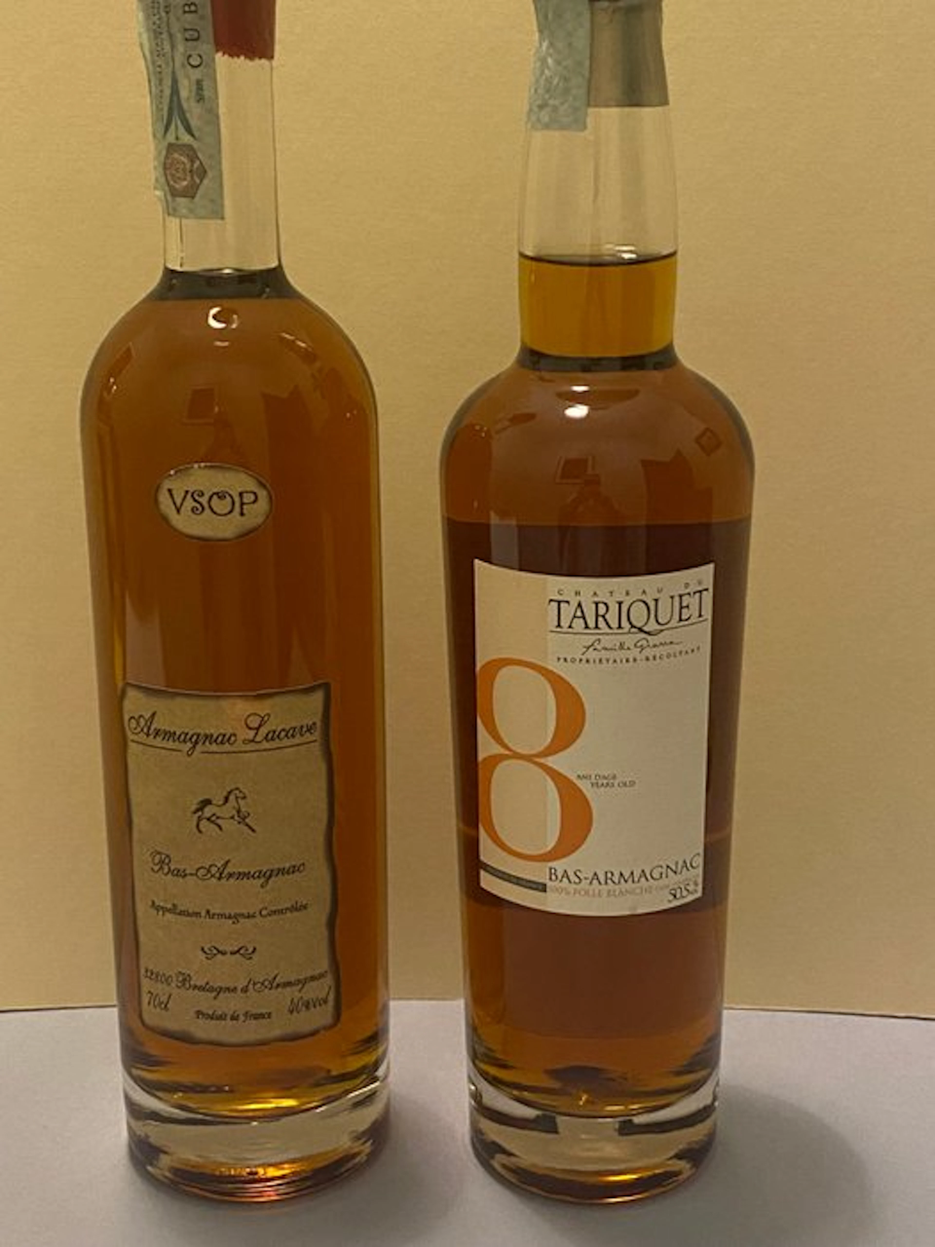 Tariquet, Lacave - VSOP + 8 Years Old Bas-Armagnac - b. 2010s - 70cl
