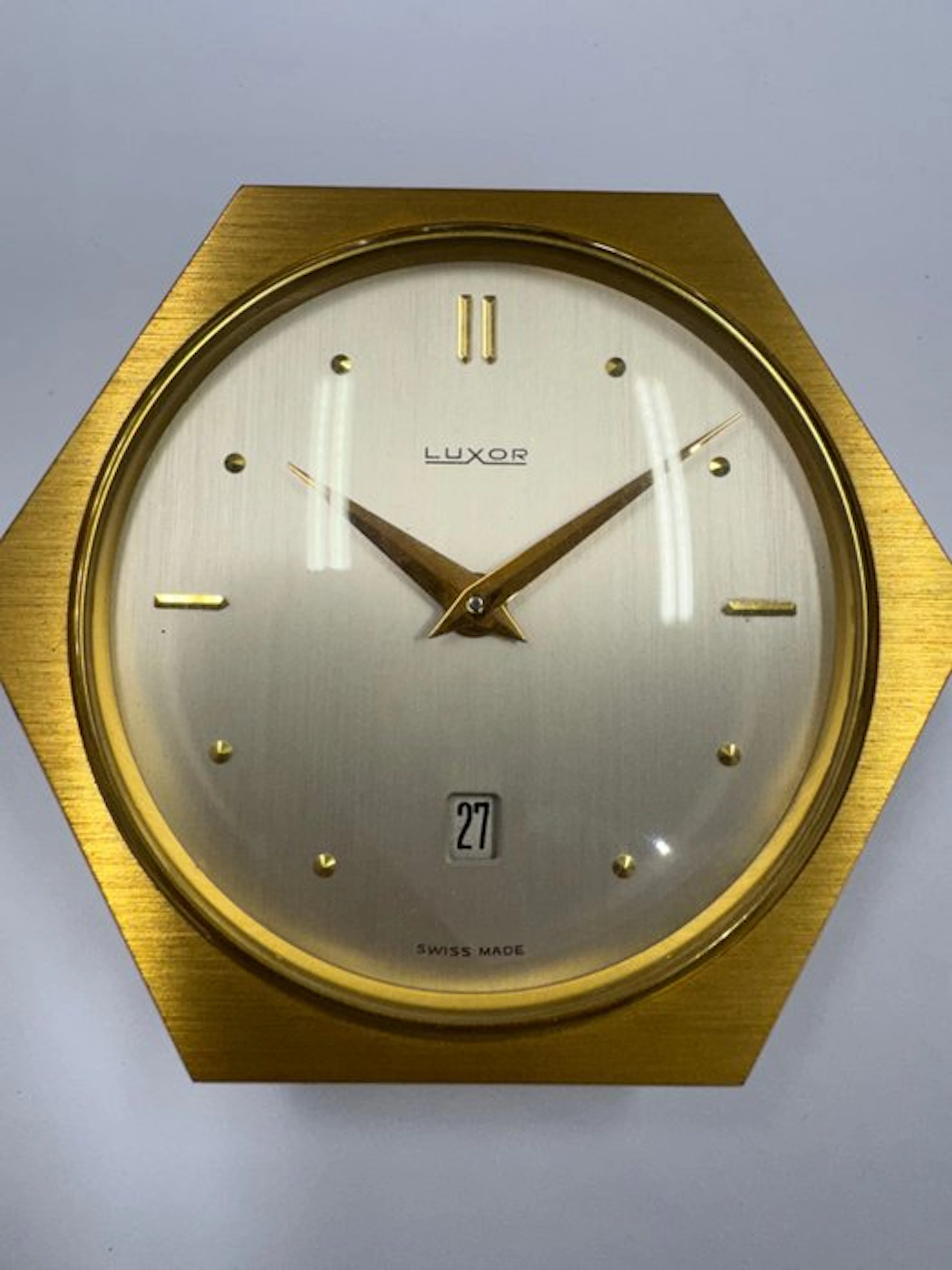 Table clock, Desk clock - Luxor - Bronze - 1960-1970
