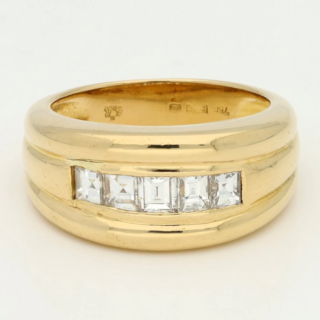 Ring - 18 kt. Yellow gold Diamond (Natural)