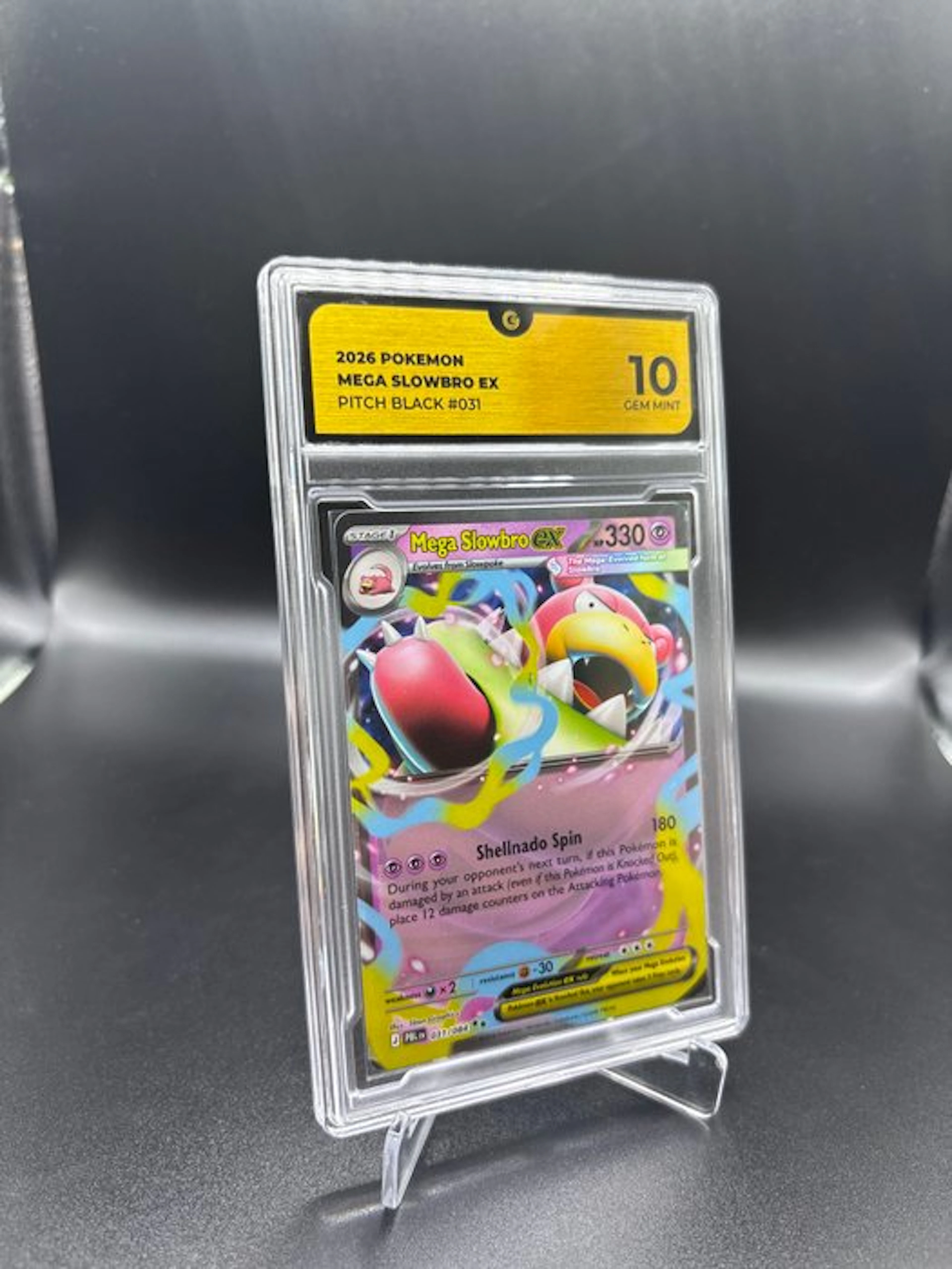 Pokémon - 1 Graded card - Mega Slowbro #031 Pitch Black - GG 10