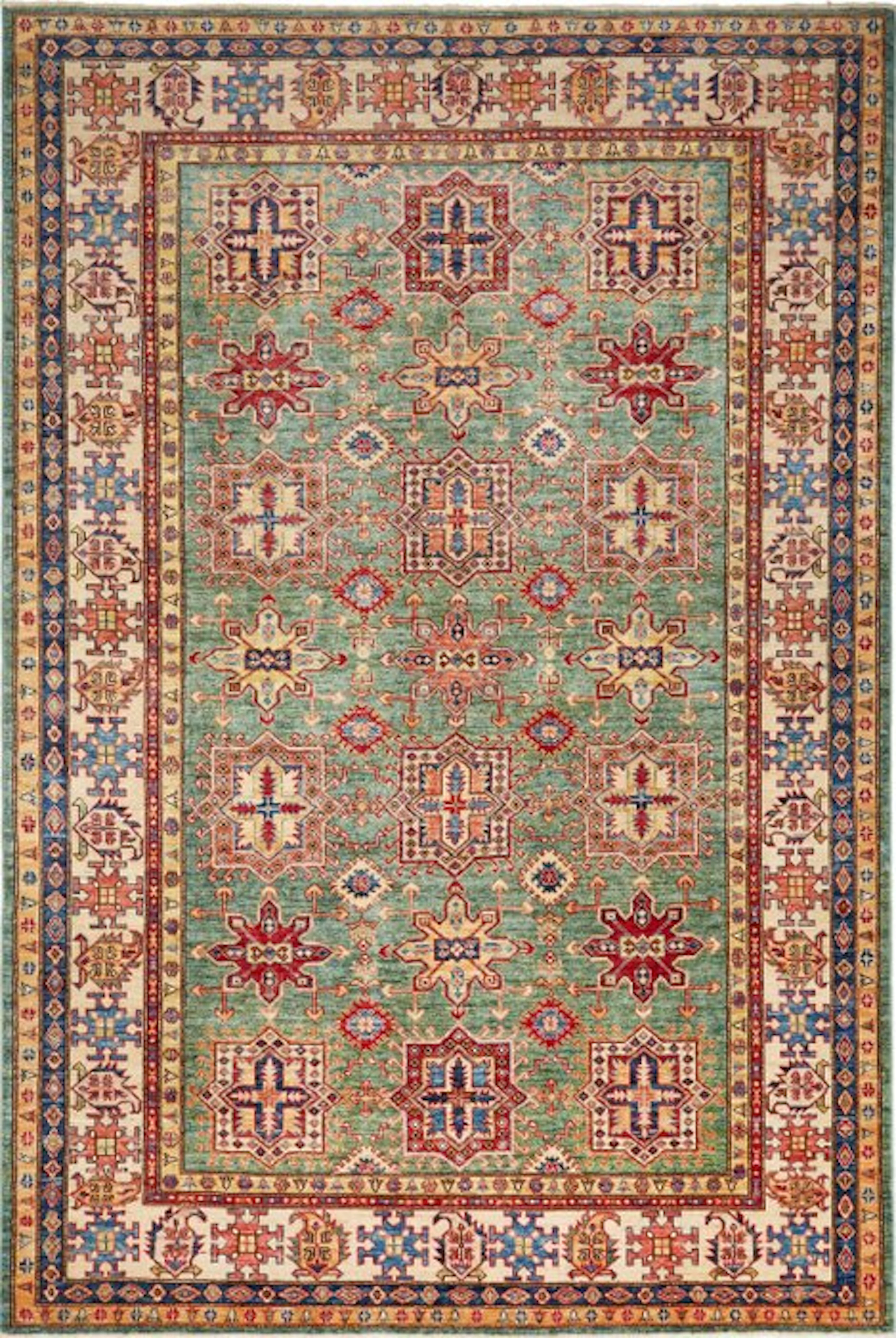 Kazak Fine - Rug - 306 cm - 207 cm - Handmade - unused -New