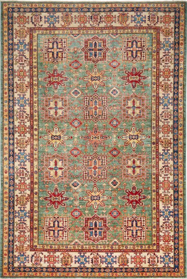 Kazak Fine - Rug - 306 cm - 207 cm - Handmade - unused -New