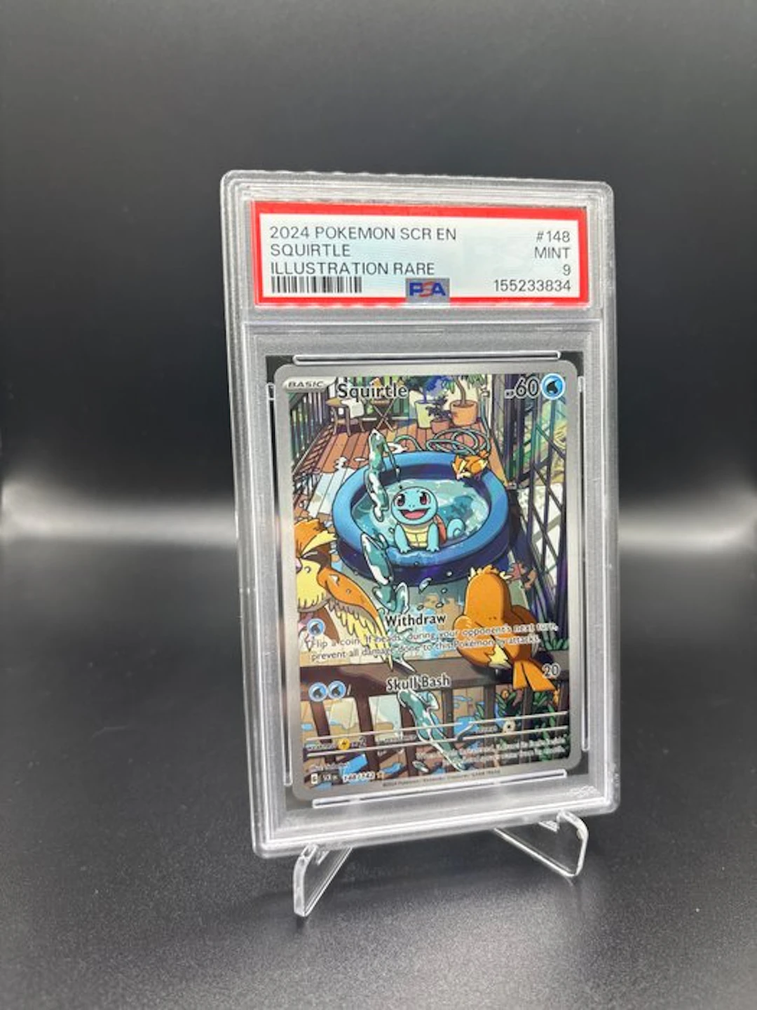 Pokémon - 1 Graded card - Squirtle #148 Full art - PSA 9 - Scarlet & Violet