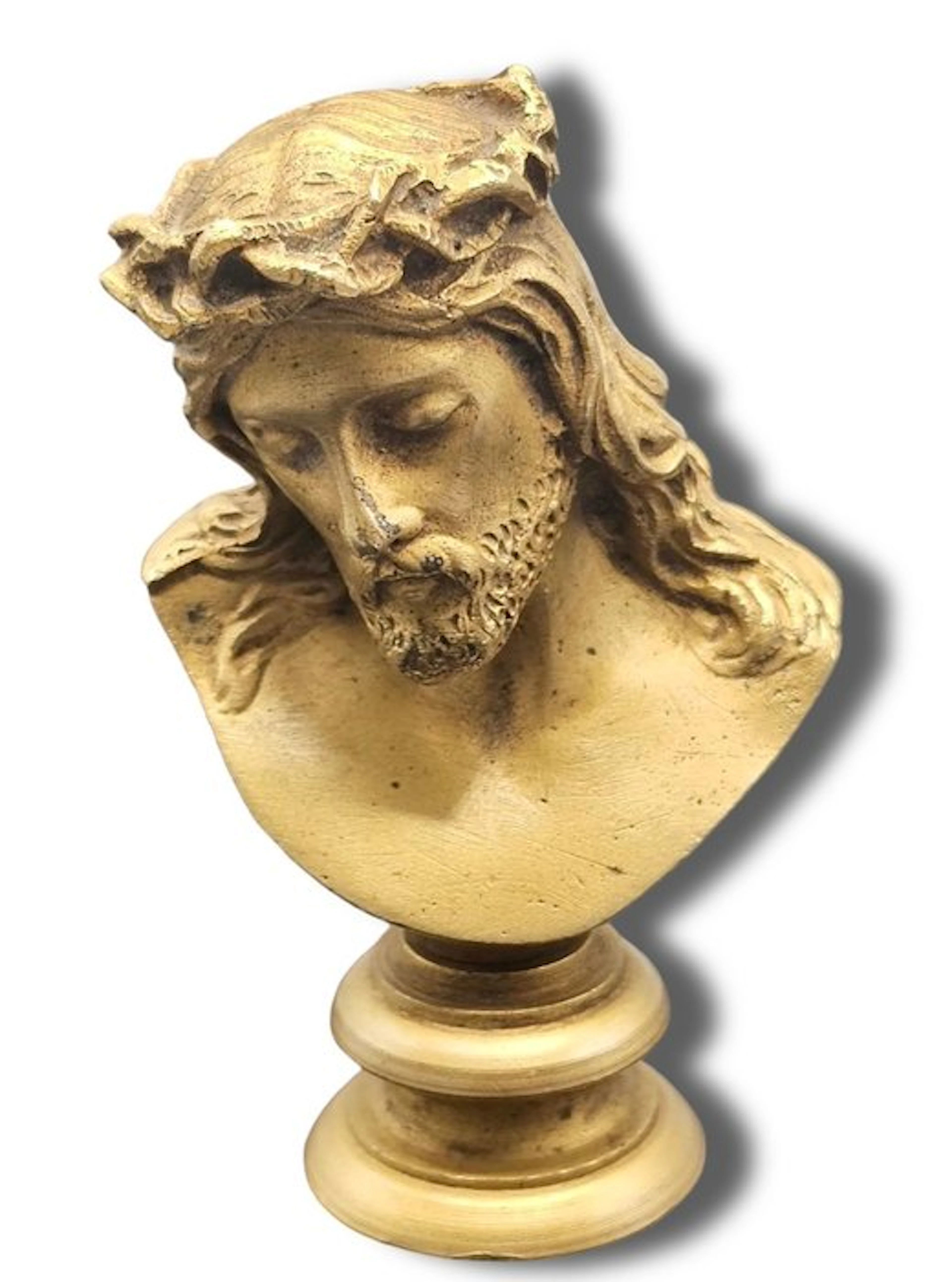 Luca Madrassi (1848-1919) - Sculpture, Le christ - 7.5 cm - Gilt bronze - 1890