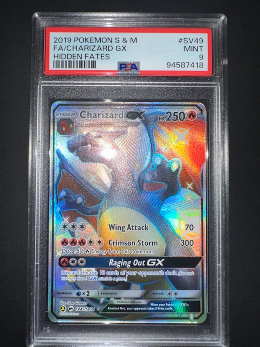 Pokémon - 1 Graded card - Charizard #SV49 Full art, Foil - PSA 9 - Sun & Moon