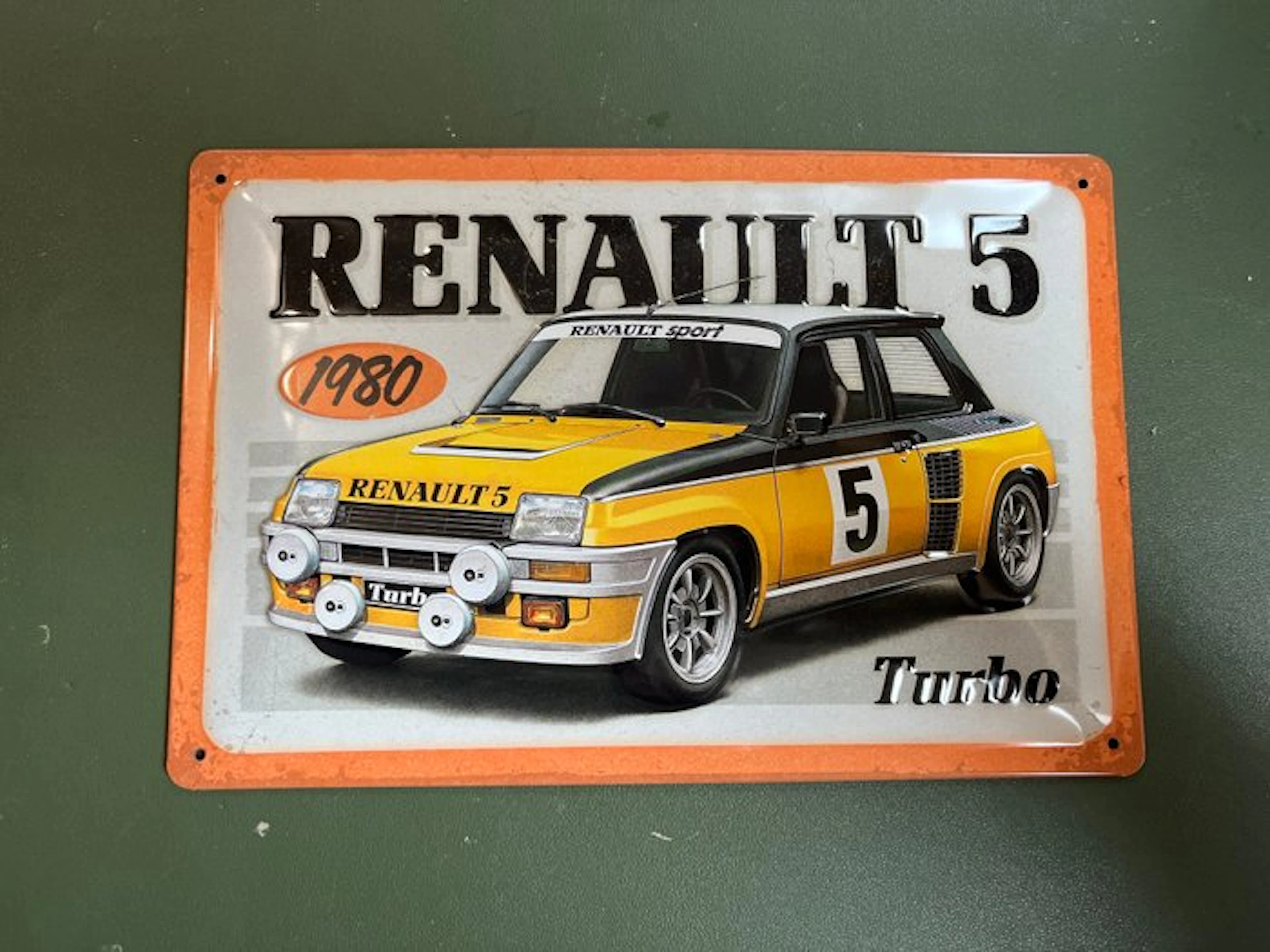 Renault 5 Turbo. - Sign - Metal