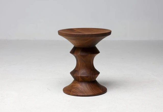 Vitra - Charles Eames - Side table - Model C - Walnut - Vitra stool model C