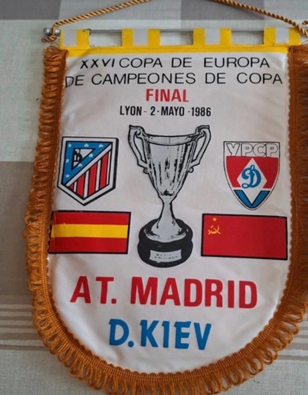 Atlético Madrid - Coppa delle Coppe - 1986 - Flag / pennant