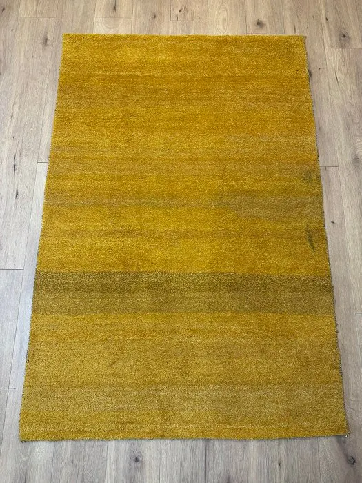 Beautiful hand-knotted Gabbeh rug in modern minimalist...