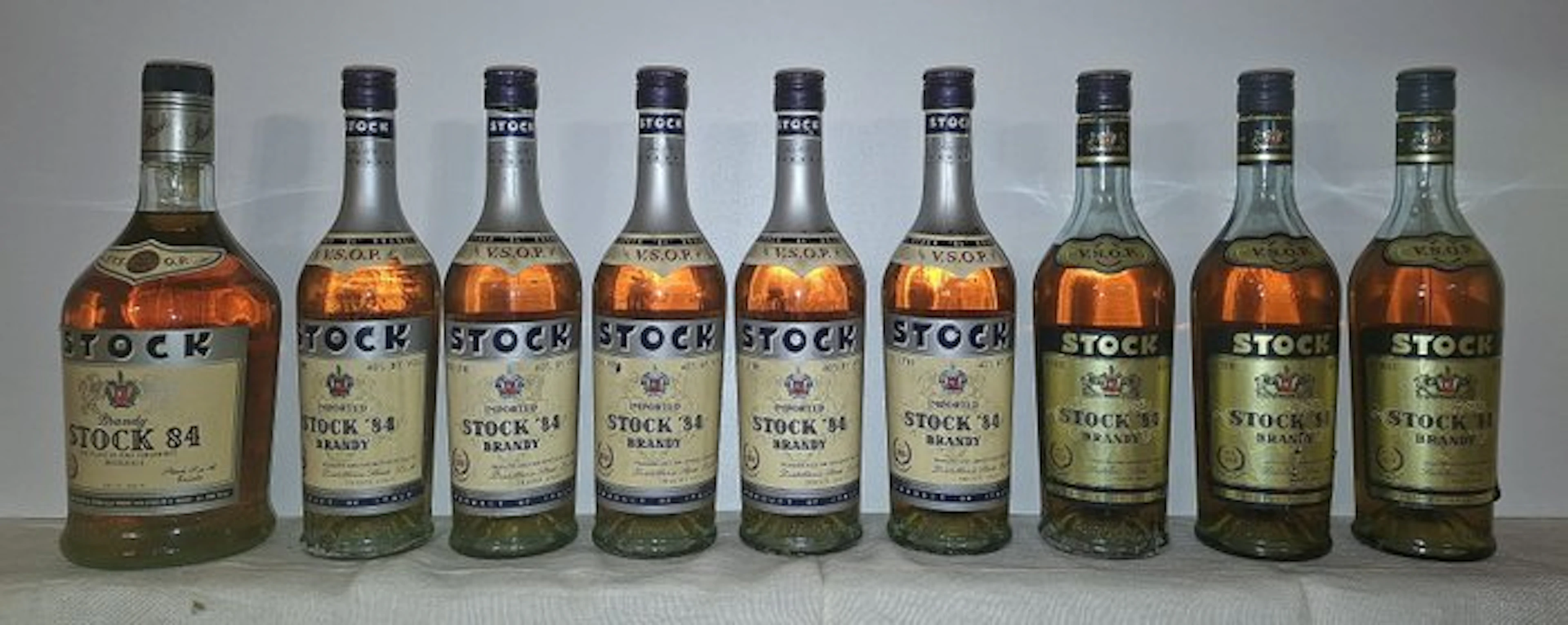 Stock - Stock 84 Collection - b. 1980s - 70cl, 150cl - 9 bottles