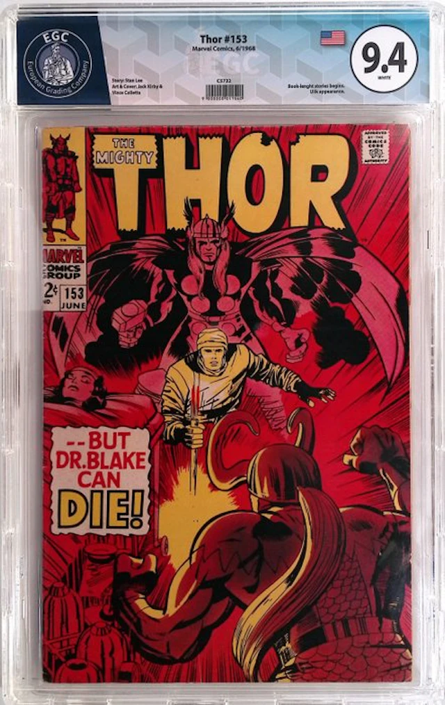 Thor #153 - EGC 9.4 - 1 Graded comic - First edition - 1968