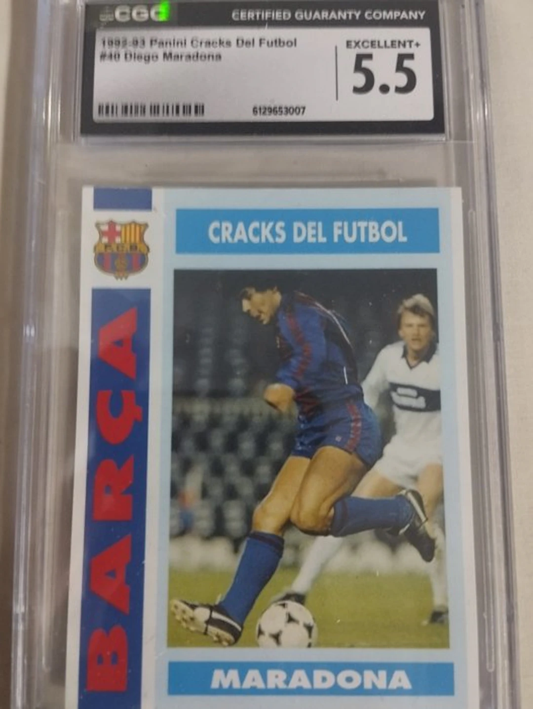 Maradona 1992 Panini Cracks del Fútbol Graded card - CGC 5.5