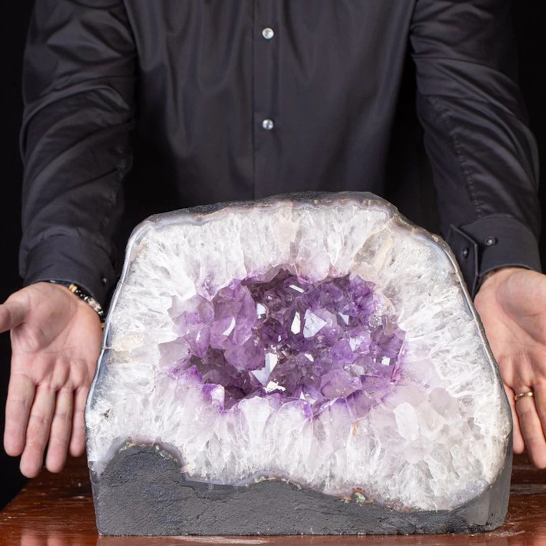 Amethyst and Quartz Cathedral - Deep Purple Quartz...