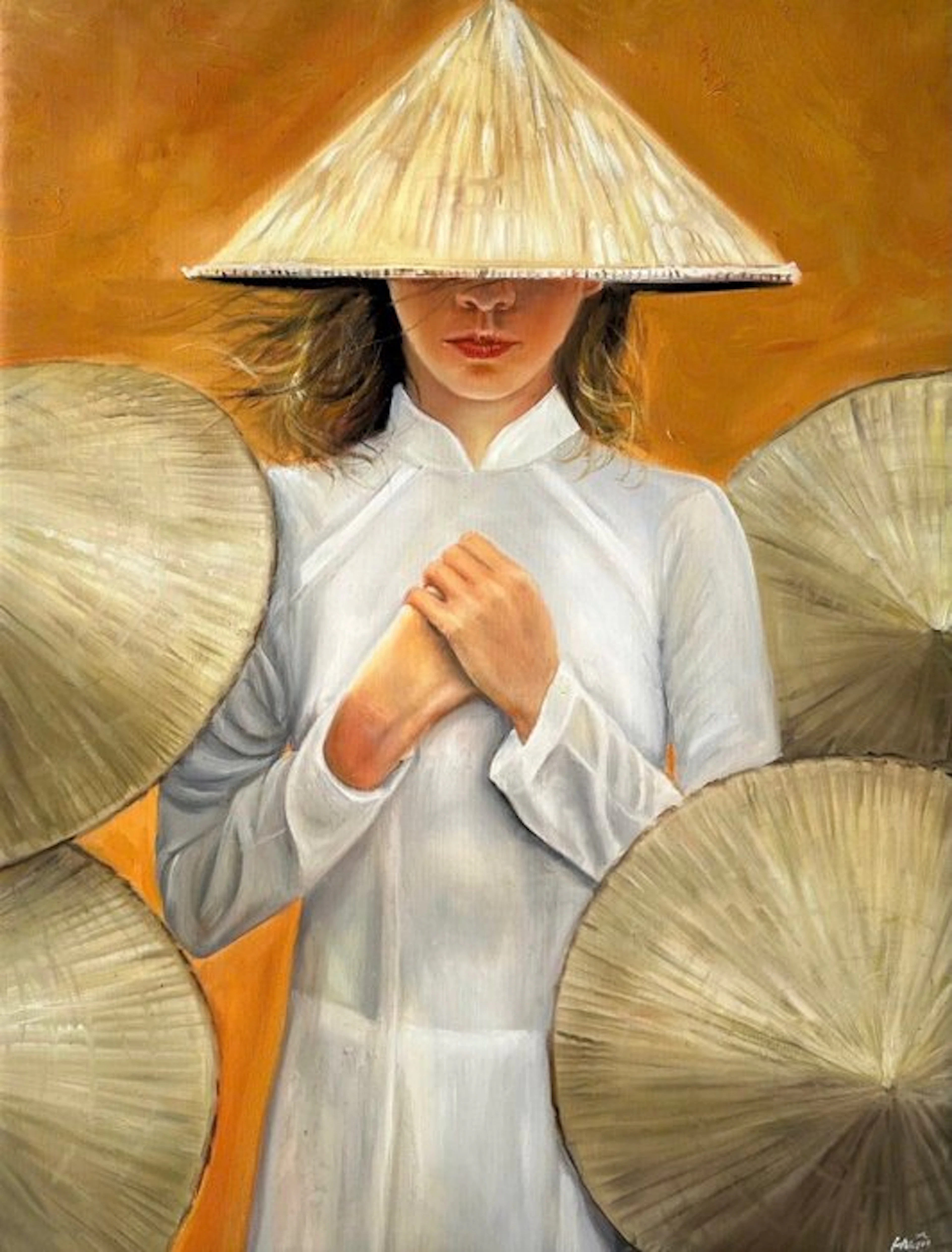 Nguyễn Văn Huân - La gardienne des ombres ↑80 →60 cm