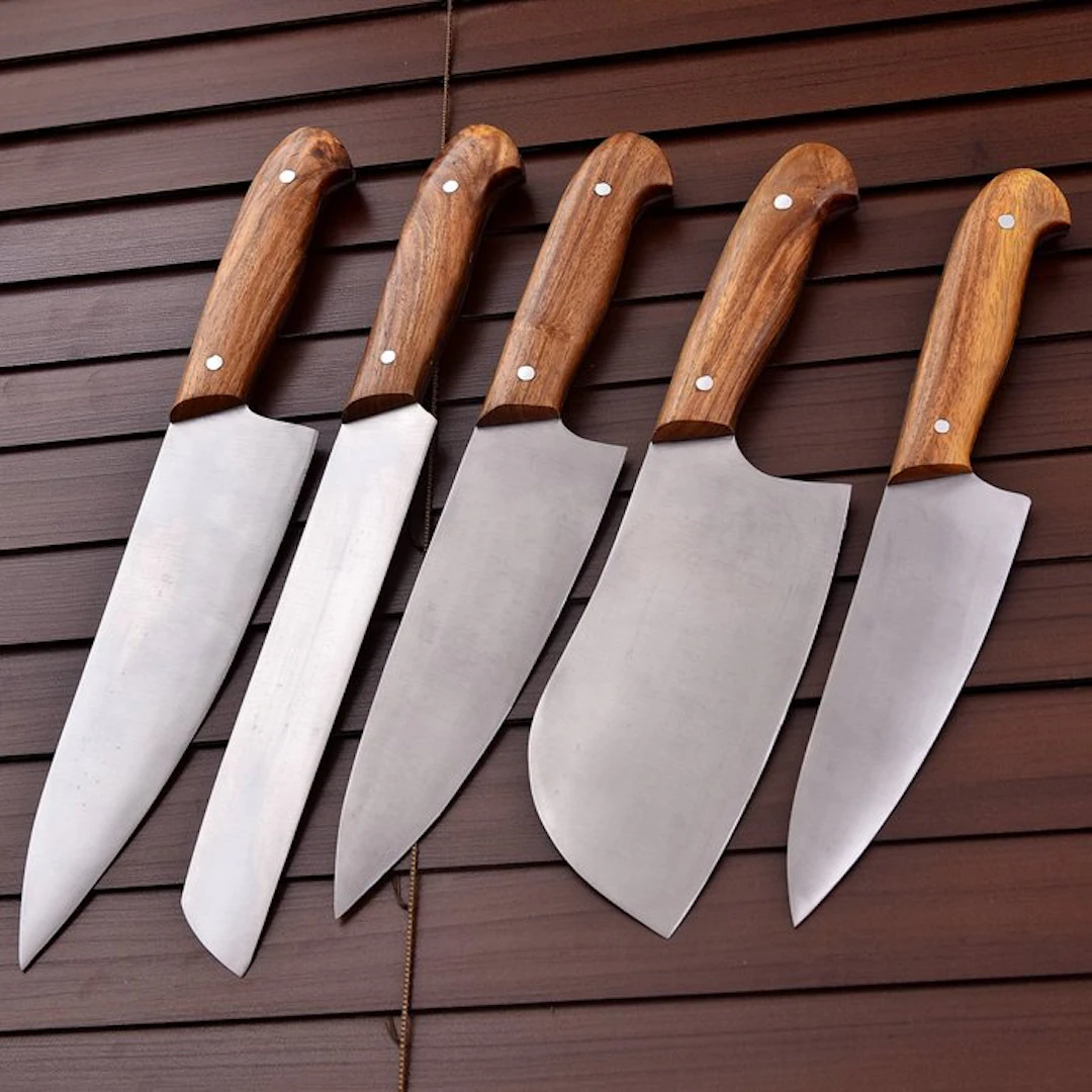 Kitchen knife - Chef's knife - High quality steel, wood - Japan