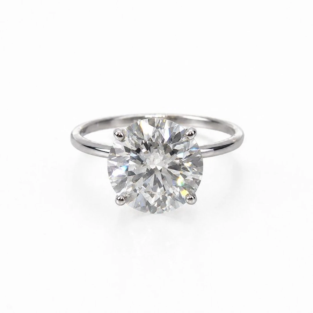 No reserve price - Ring - 14 kt. White gold - 4.01ct. tw. Diamond (Lab-grown)