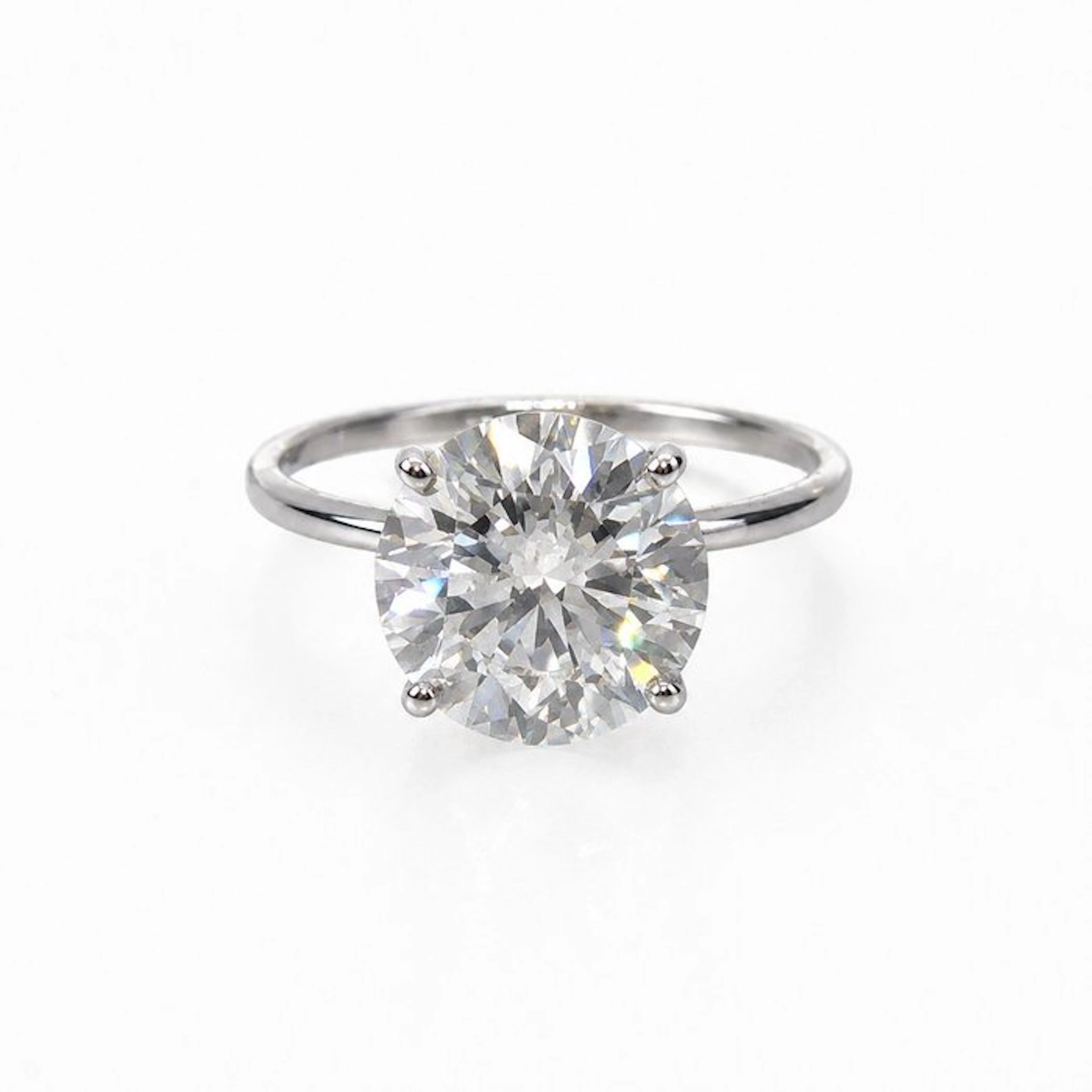 No reserve price - Ring - 14 kt. White gold - 4.01ct. tw. Diamond (Lab-grown)