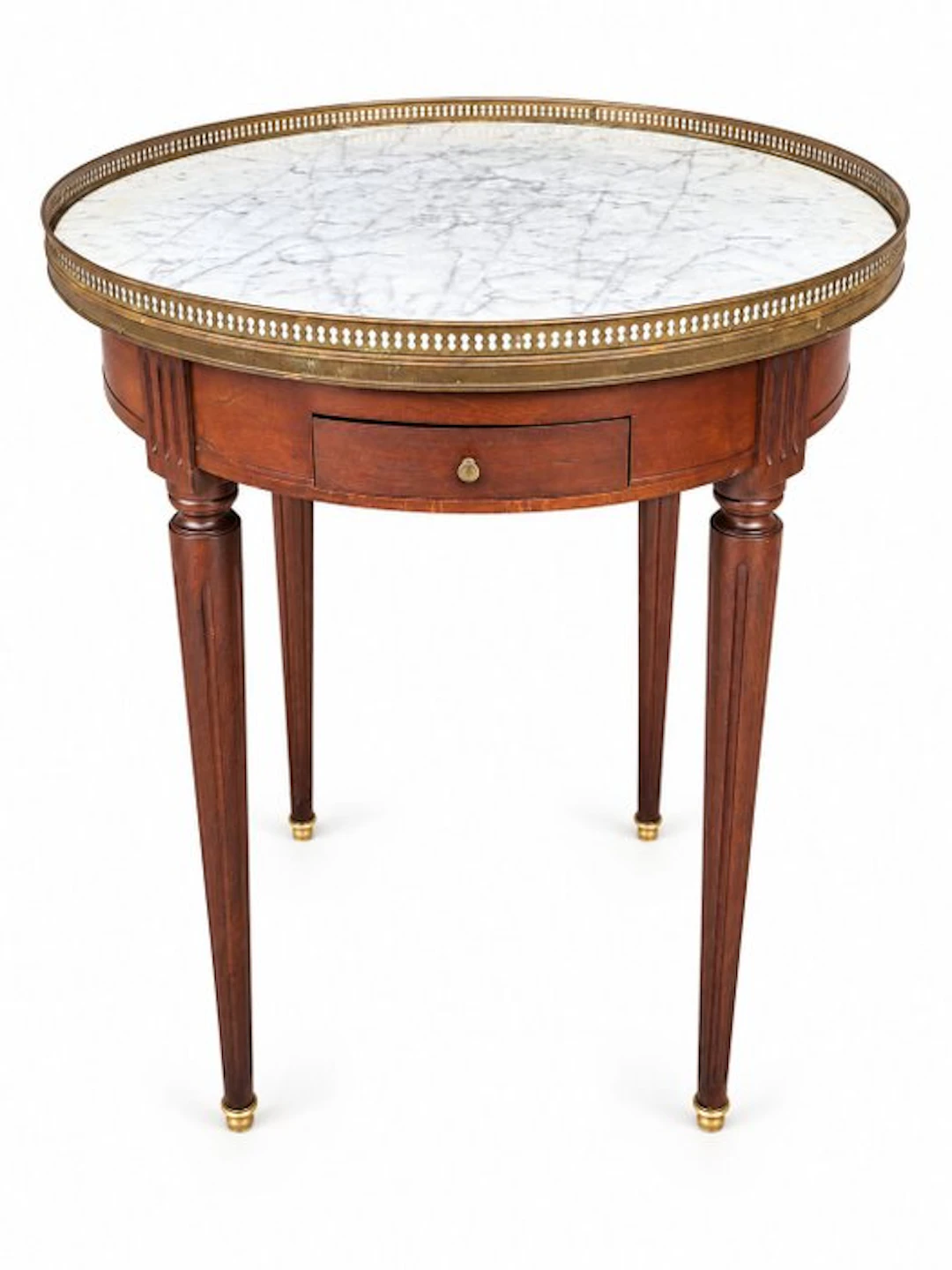 Bouillotte table - Gilt brass - Style Louis XVI
