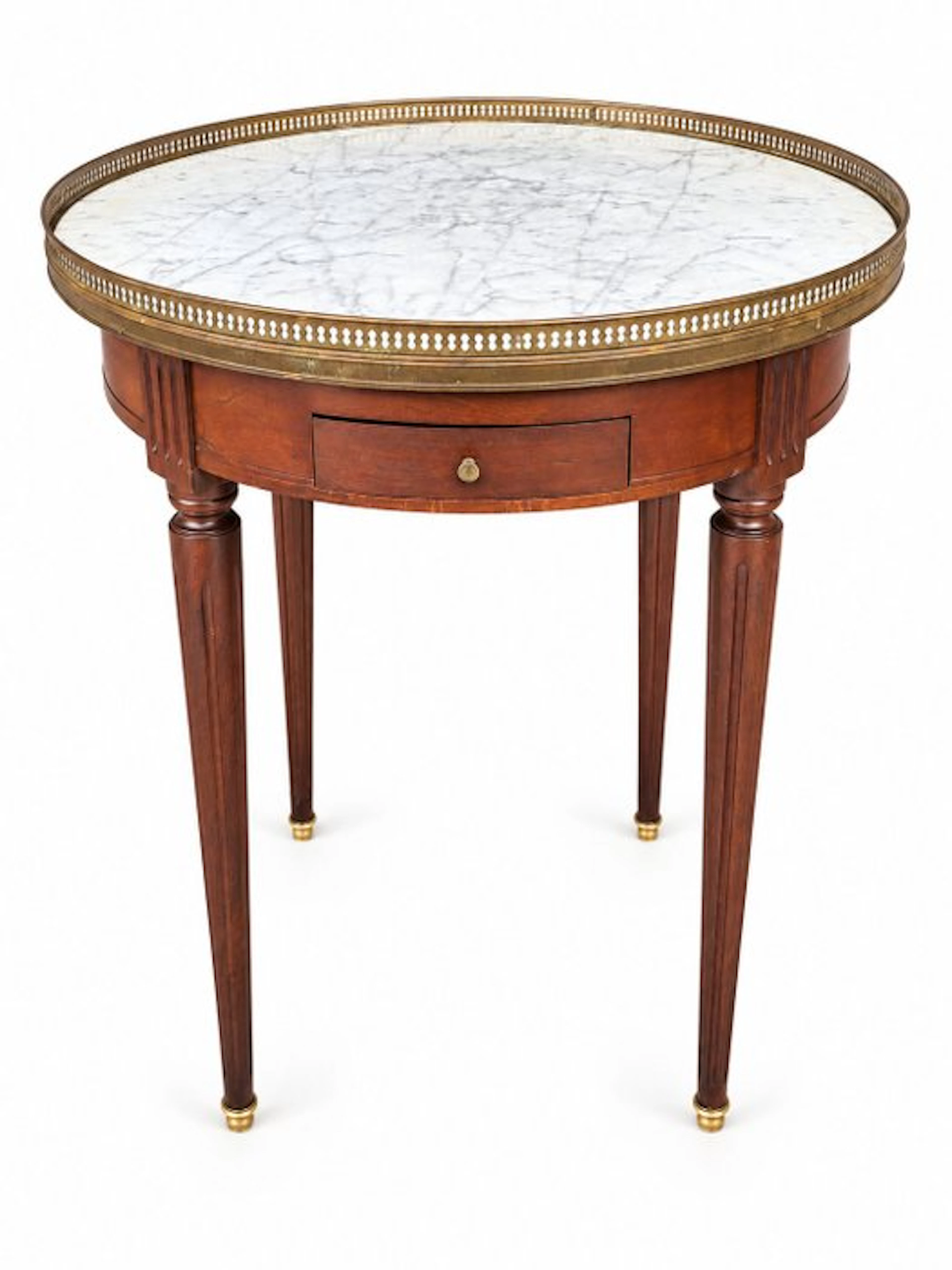 Bouillotte table - Gilt brass - Style Louis XVI