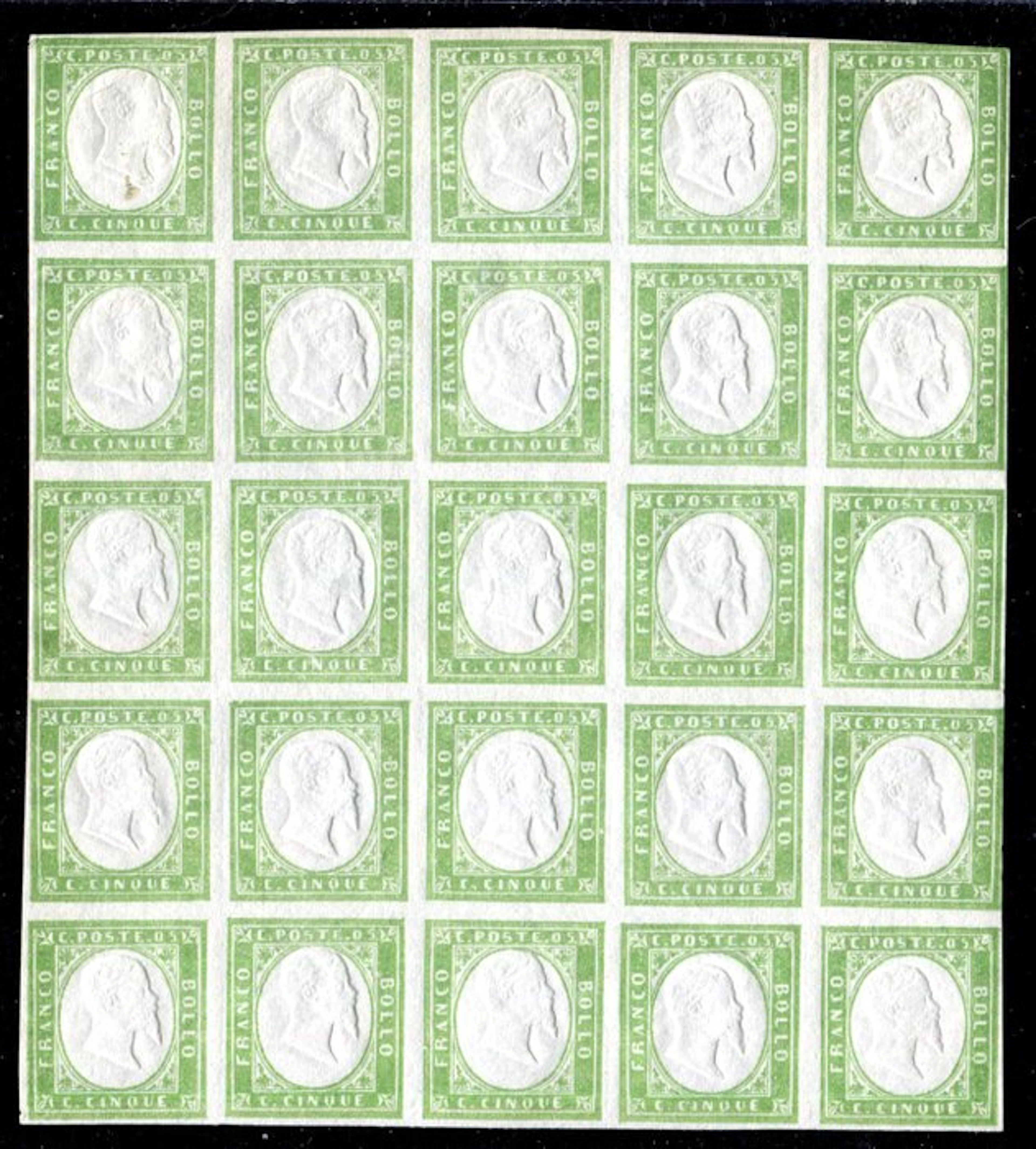 Italian Ancient States - Sardinia 1863 - 5 centesimi...