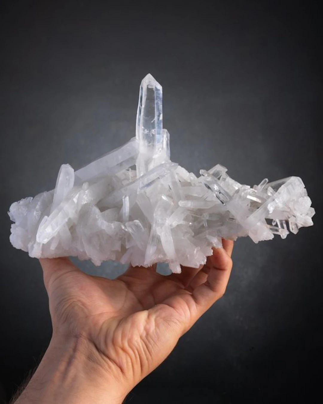 MUSEUM sized COLOMBIAN quartz plate - Height: 11.5 cm...