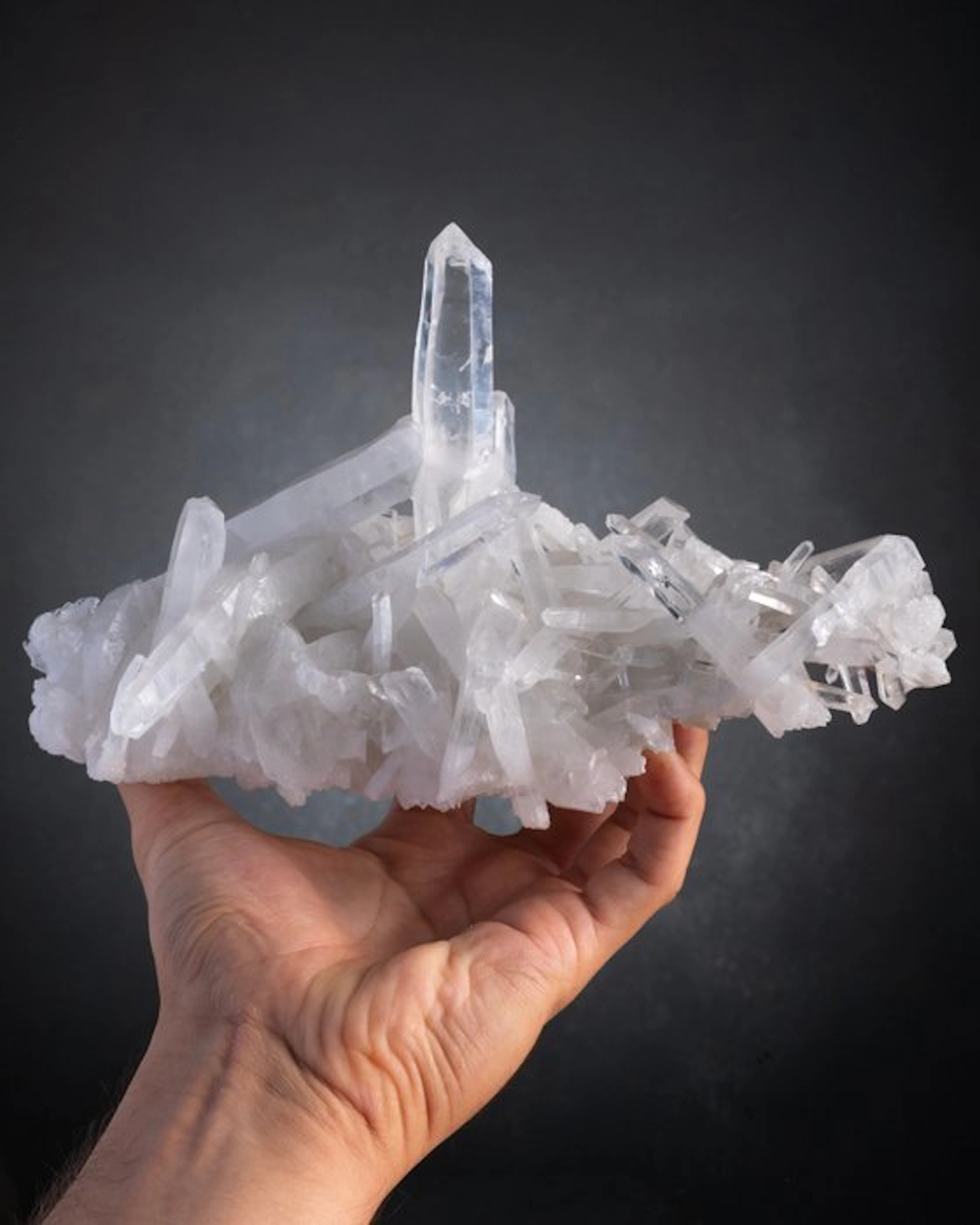 MUSEUM sized COLOMBIAN quartz plate - Height: 11.5 cm...