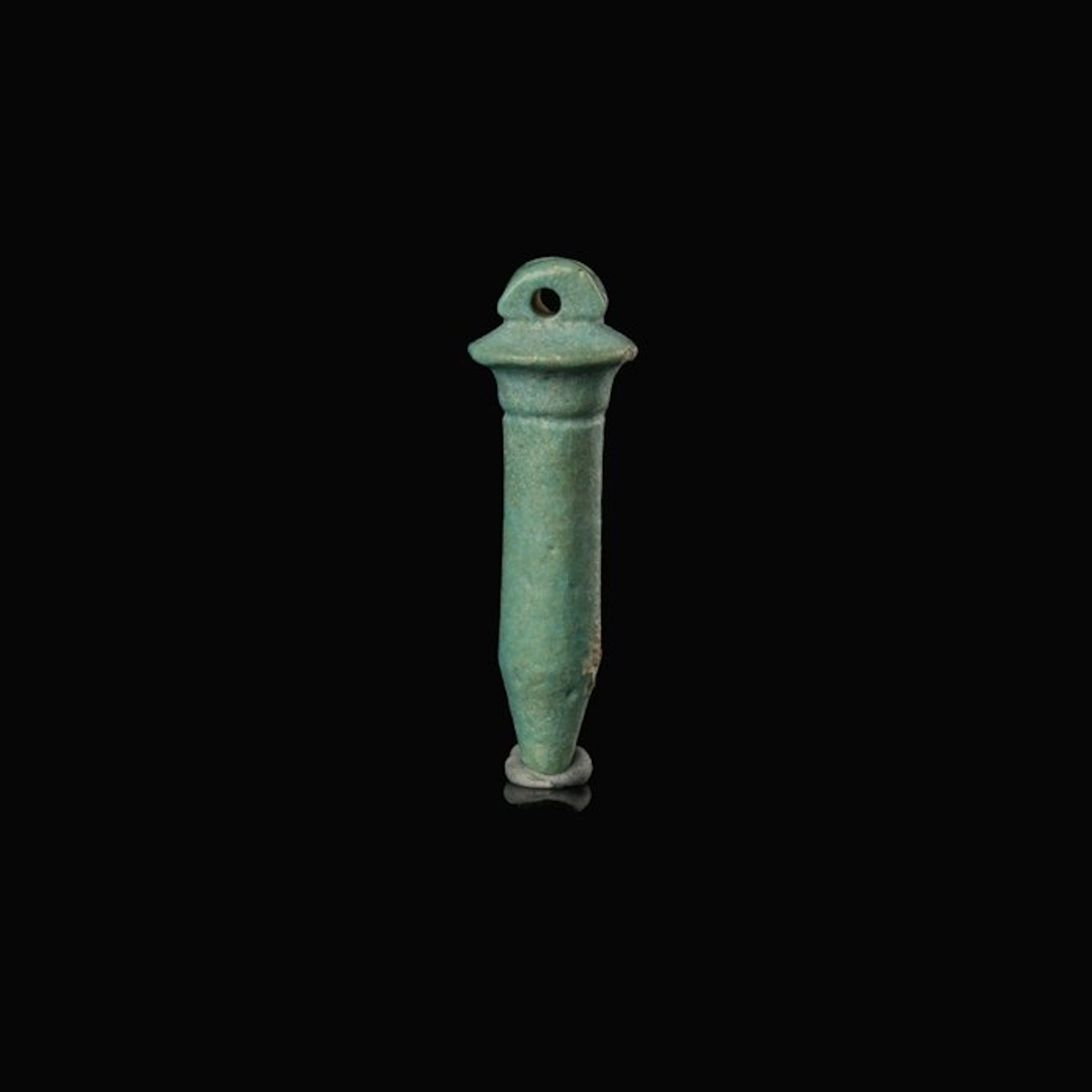 Ancient Egypt, Late Period Faience Papyrus - Sceptre Amulet
