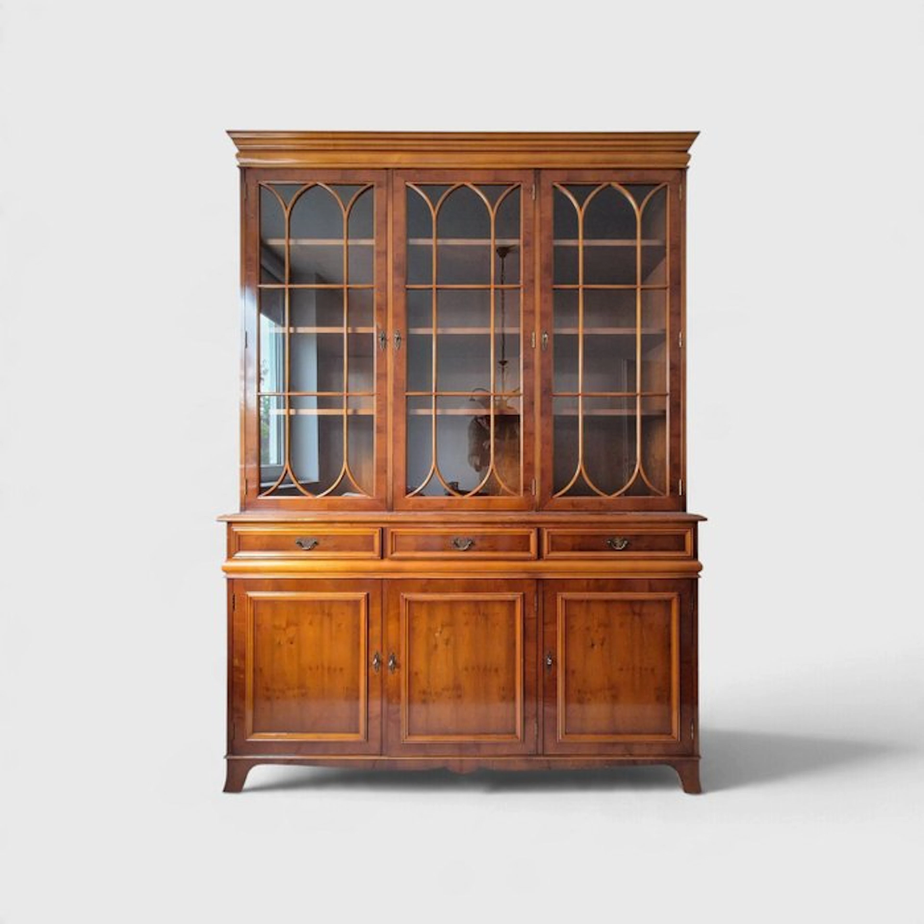 Display cabinet (2) - Wood, Glass - Display cabinet for the dining room