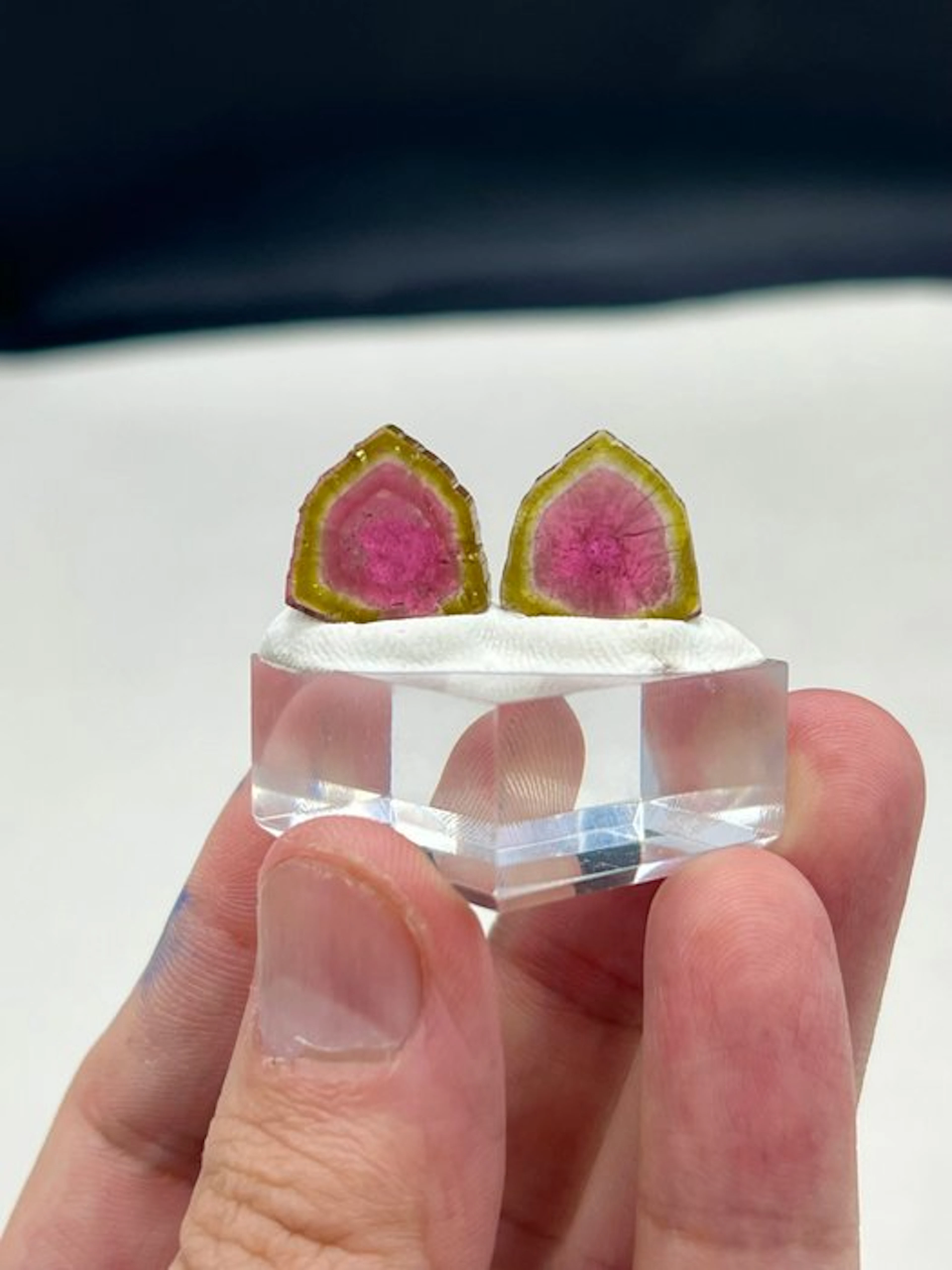 Watermelon tourmaline Slices - Height: 14 mm - Width: 14 mm- 3 g - (1)