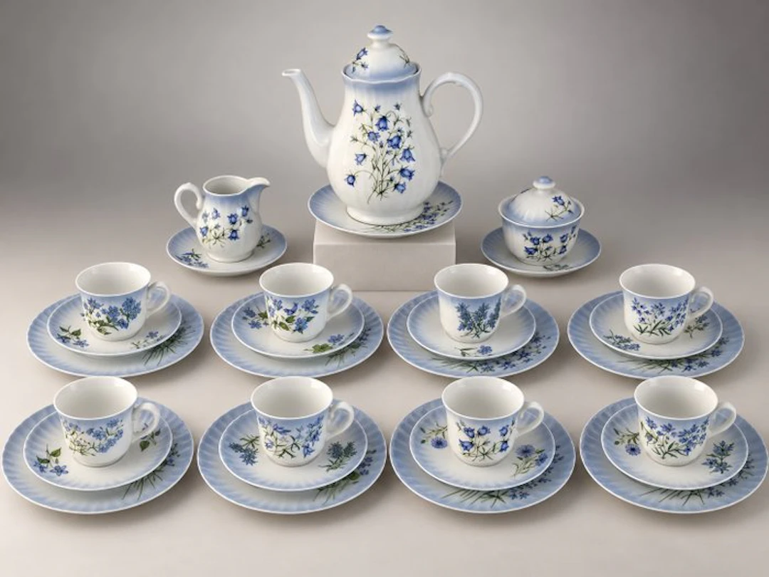 Svanholm 1530 - Coffee and tea service (30) - Blauwe...