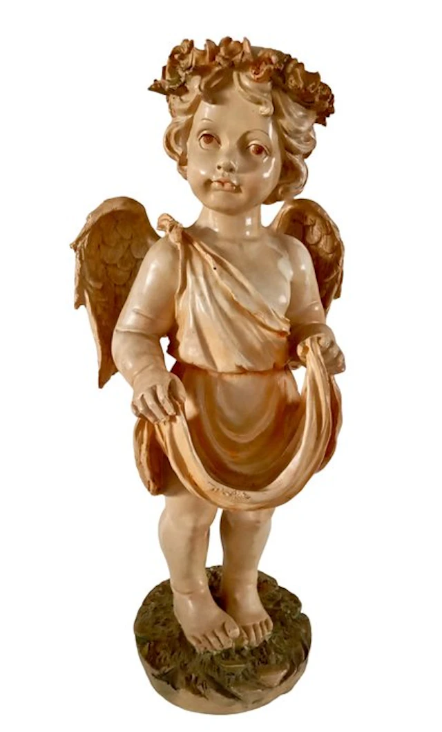 Decorative sculpture - Winged angel - 40 cm - Vintage - Composite - 1990-2000