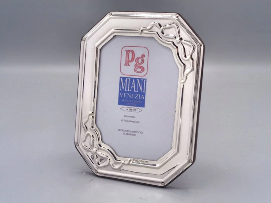 PG-Miani Argenteria - Picture frame - .925 silver - Octagonal nodes 6x9