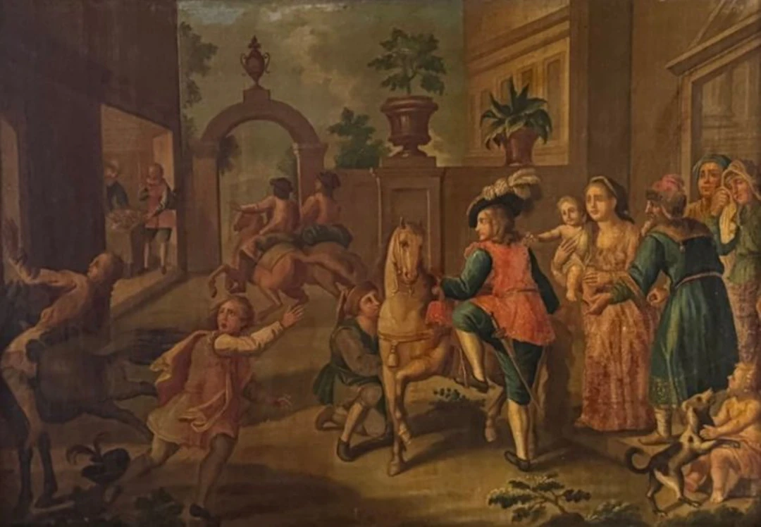 Scuola veneziana (XVIII) - La parabola del figliol prodigo