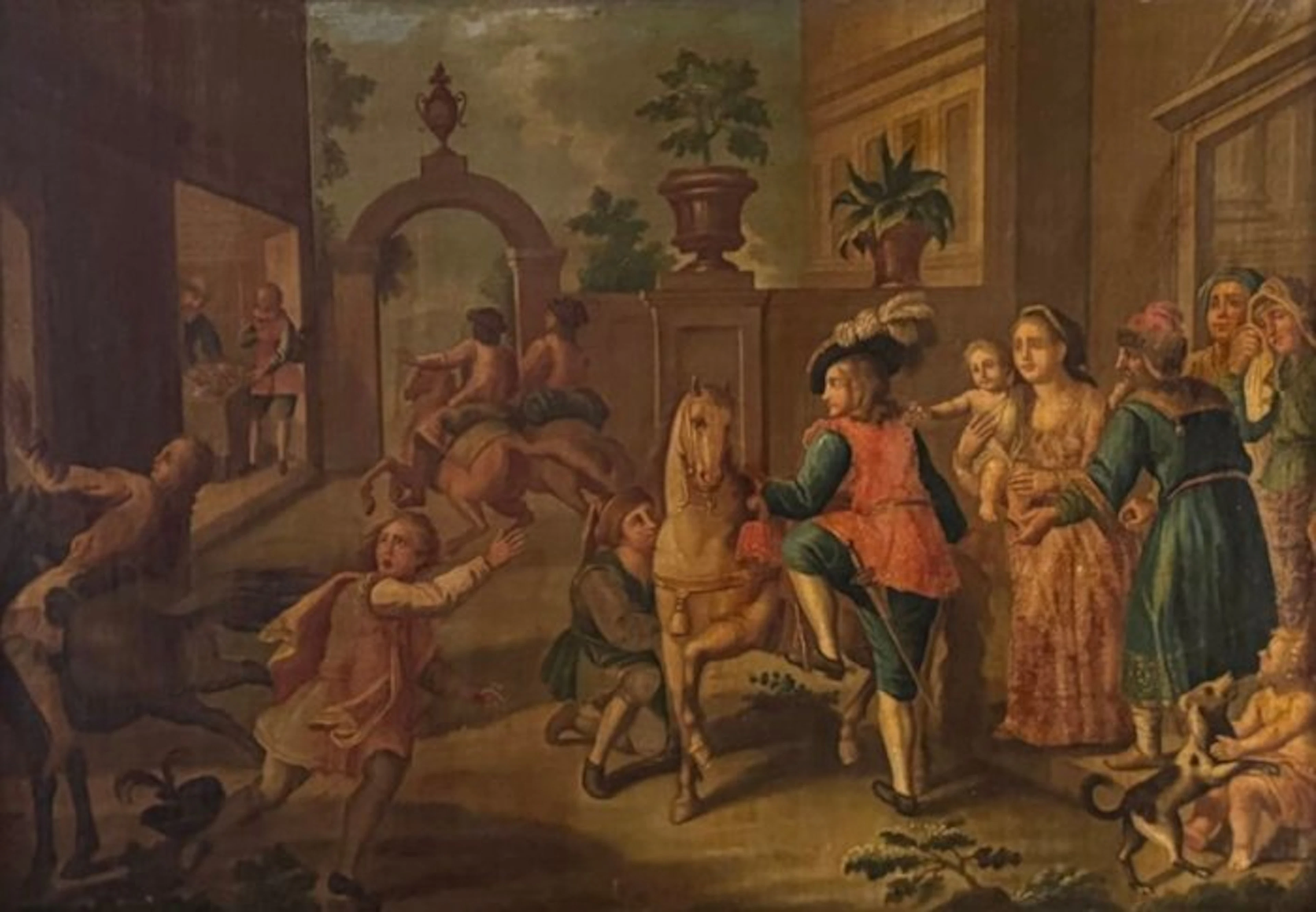 Scuola veneziana (XVIII) - La parabola del figliol prodigo